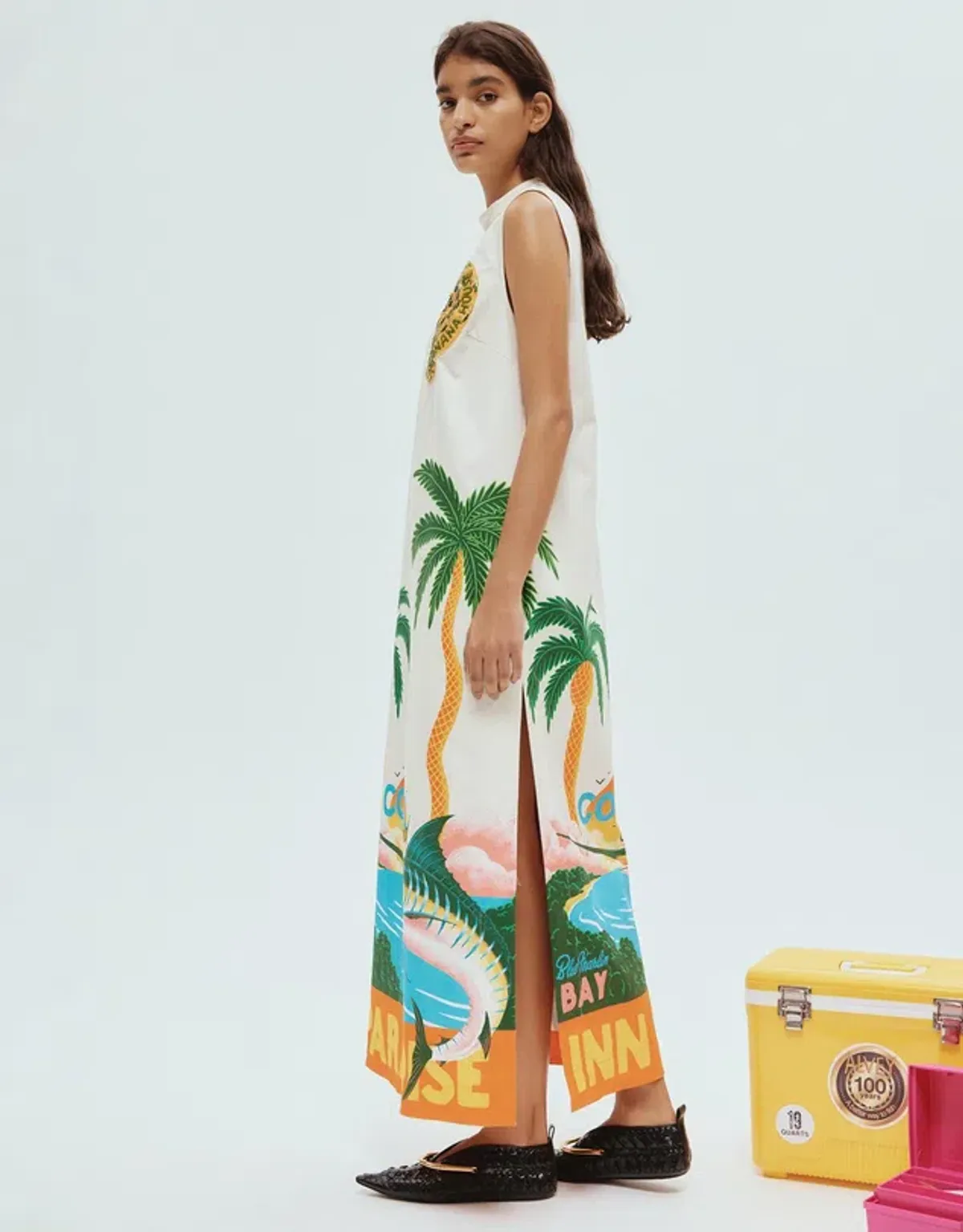 Alemais Samaki Midi Dress In Multi Size 10  - Image 4