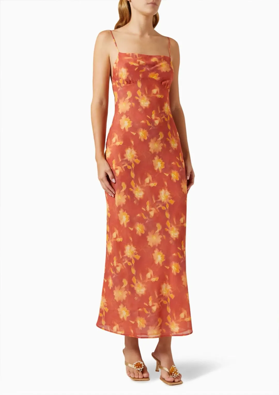 Bec & Bridge Azalea Strap Midi Dress Lumen Floral Size AU 10 for rent on The Volte - main image