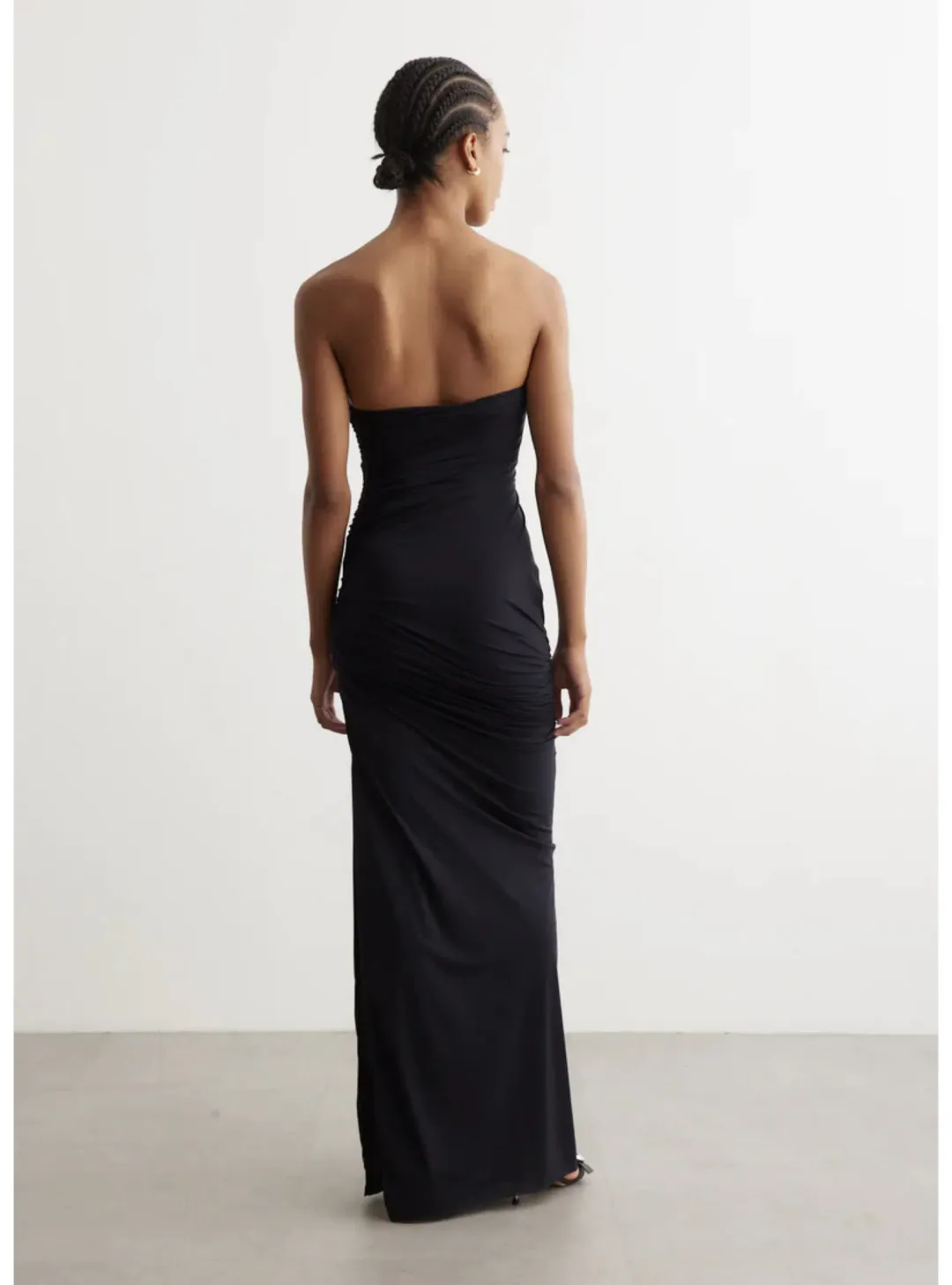 Christopher Esber Encompassed Loop Bodice Dress Black Size AU 6 for rent on The Volte - main image