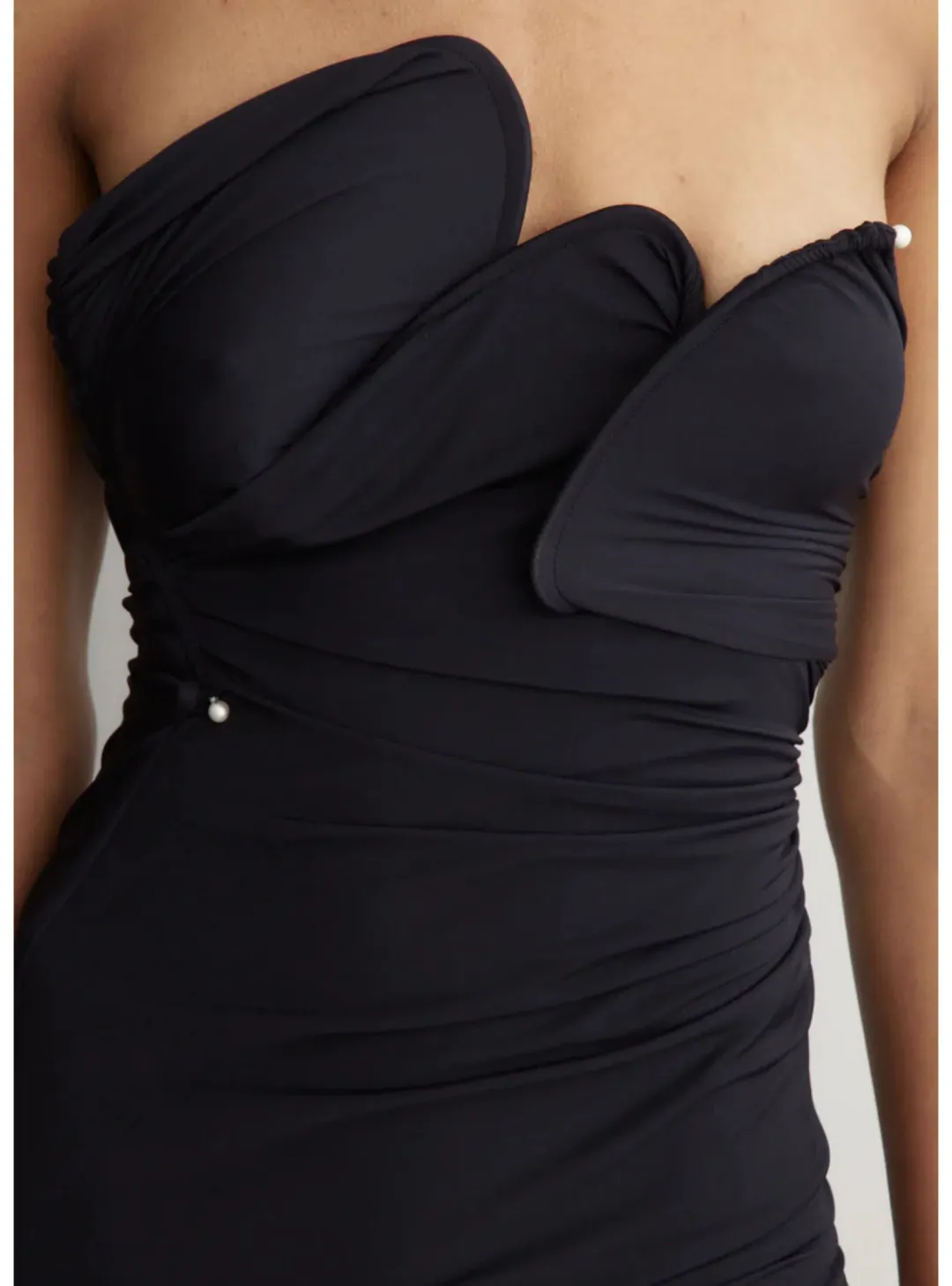 Christopher Esber Encompassed Loop Bodice Dress Black Size AU 6 for rent on The Volte - main image