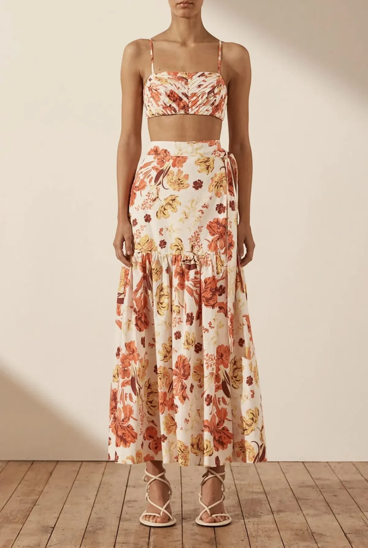 Shona Joy Kalani Maxi Wrap Skirt Floral Size AU8 - Image 2