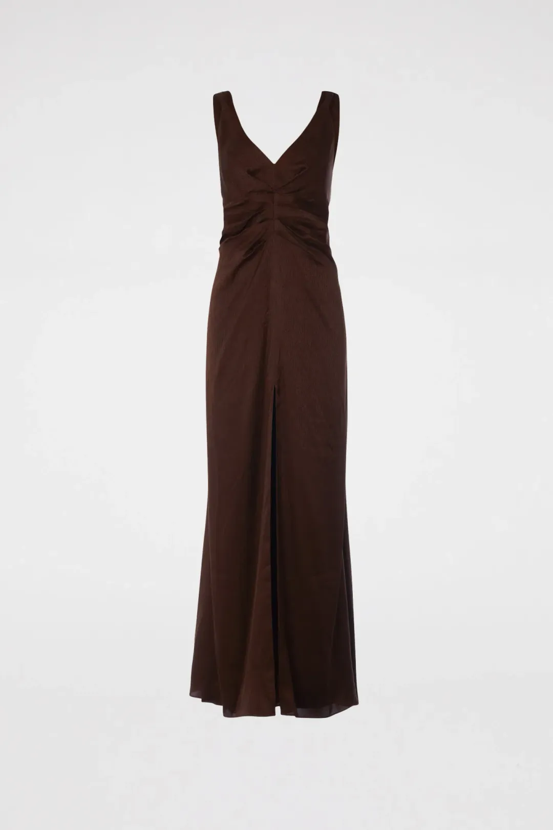Scanlan Theodore Silk Jacquard Gown Chocolate Brown Size 10 for rent on The Volte - main image