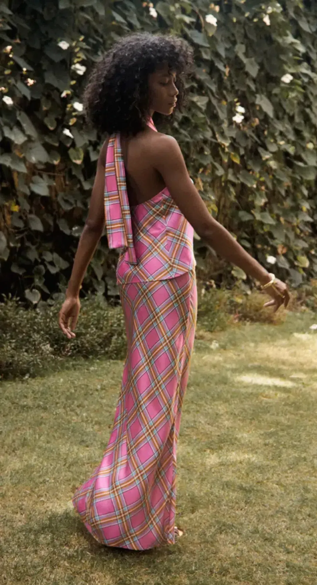 Steele Marcela Top and Cassidy Skirt Set Pink Check Size 8 for rent on The Volte - main image