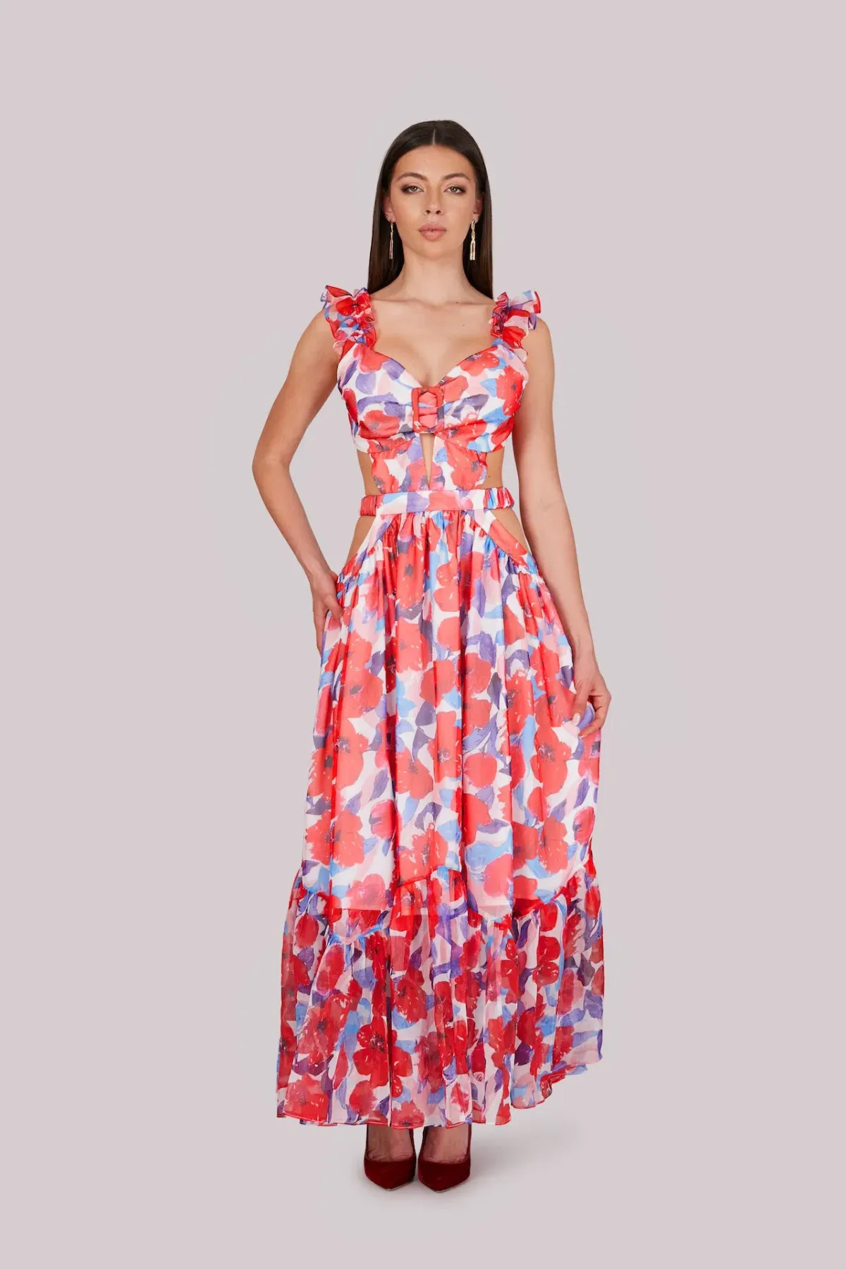 Nia & Rose Summer Breeze Maxi Dress Floral Size 8  - Image 1