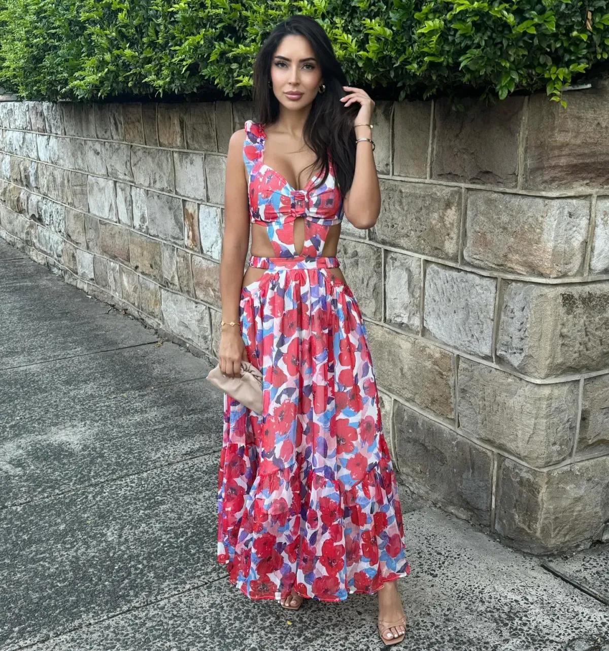 Nia & Rose Summer Breeze Maxi Dress Floral Size 8  - Image 2