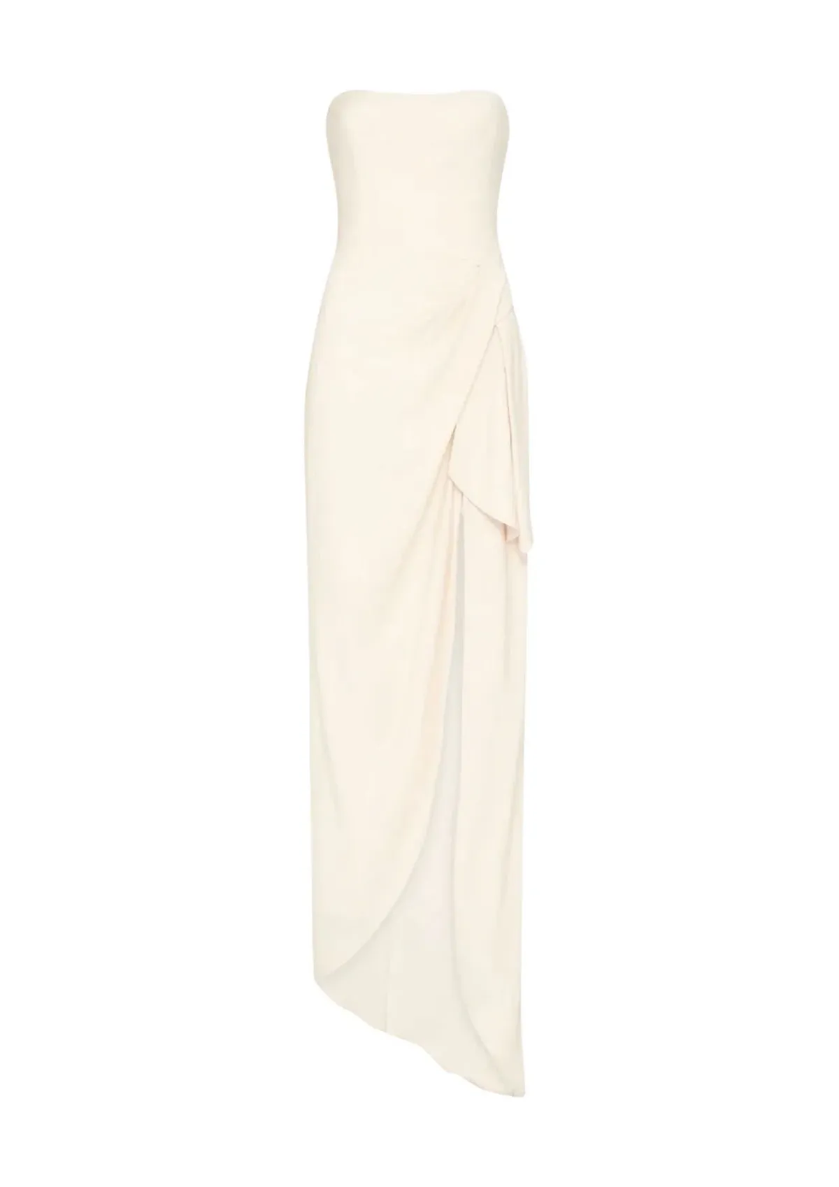 Manning Cartell Asymmetrical Games Strapless Maxi Gown in Cream Size 6  - Image 5