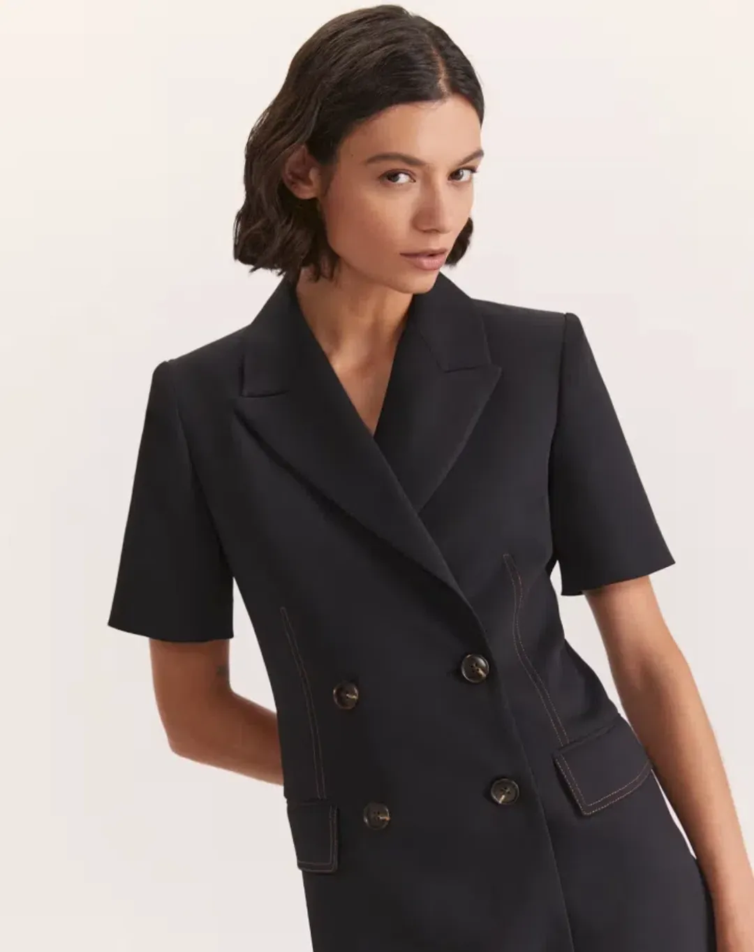 Saba Dharma Blazer Mini Dress Black Size 10 for rent on The Volte - main image