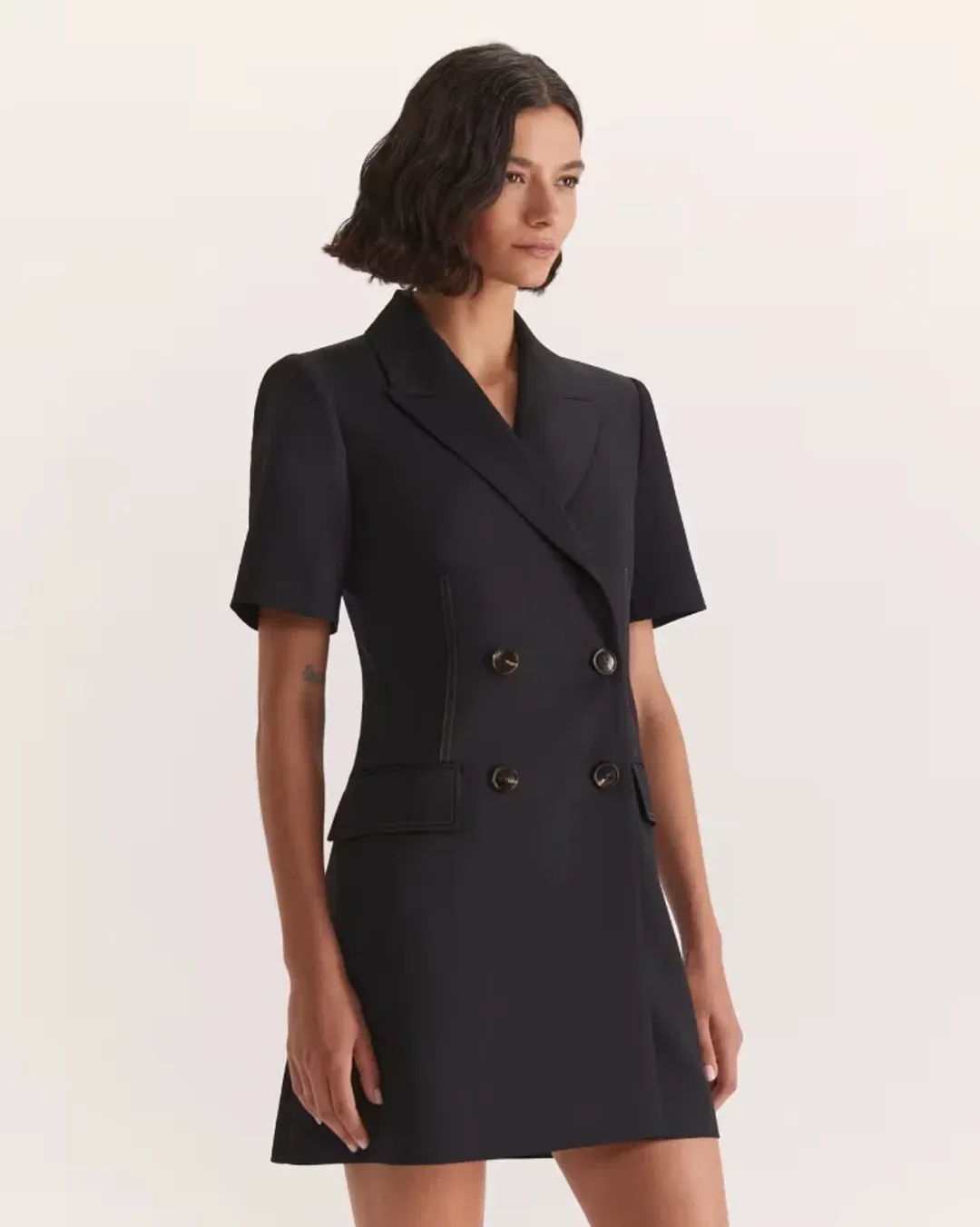 Saba Dharma Blazer Mini Dress Black Size 10 for rent on The Volte - main image