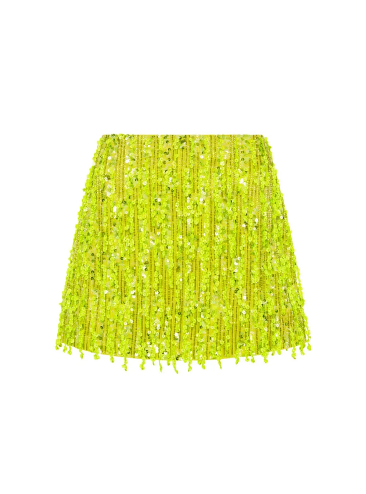 Aje Green Garni Sequin Micro Mini Skirt Green Sequin Size AU 14 - Image 4