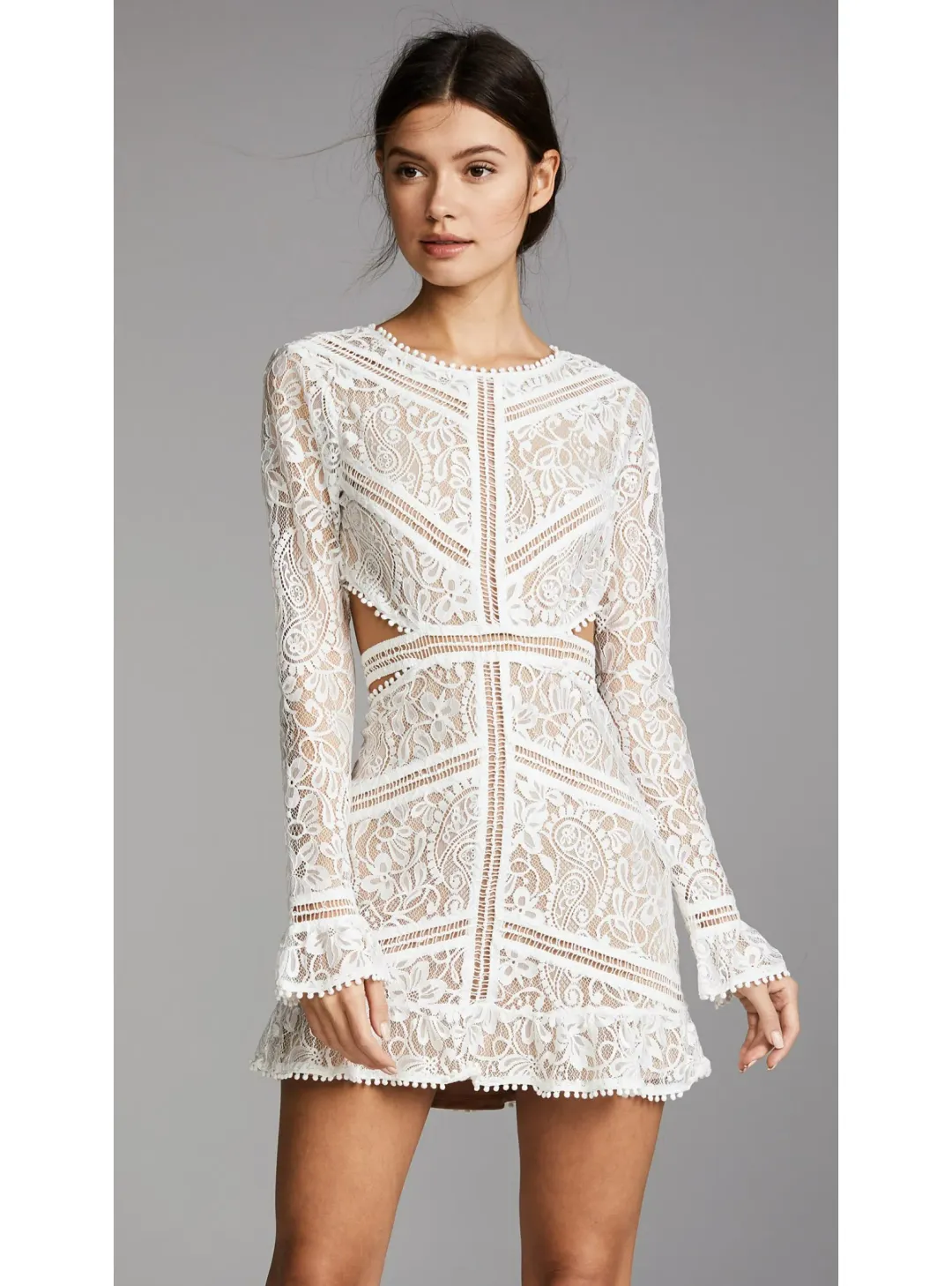 For Love And Lemons Emerie Mini Dress White Size M / AU 10 for rent on The Volte - main image