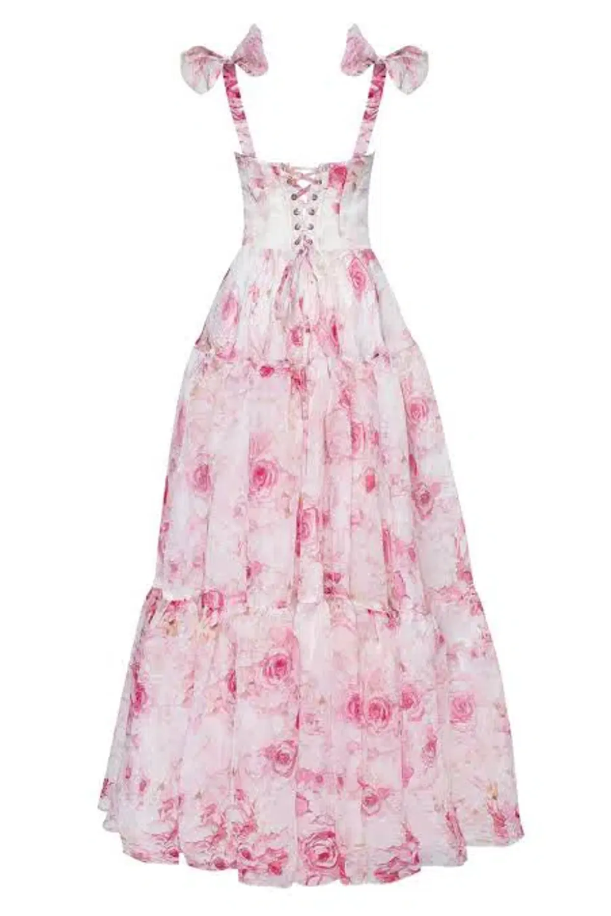 Milla Pink Peony Tenter Floral Maxi Tie-up Dress Floral Size 4  - Image 4