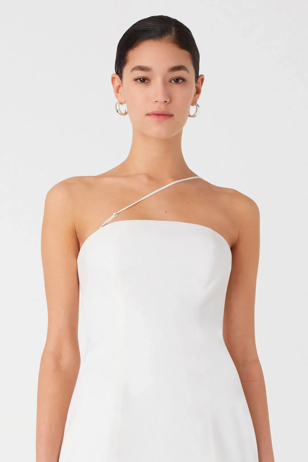 MISHA Adalynn Cotton Mini Dress Ivory Size 8  for rent on The Volte - main image