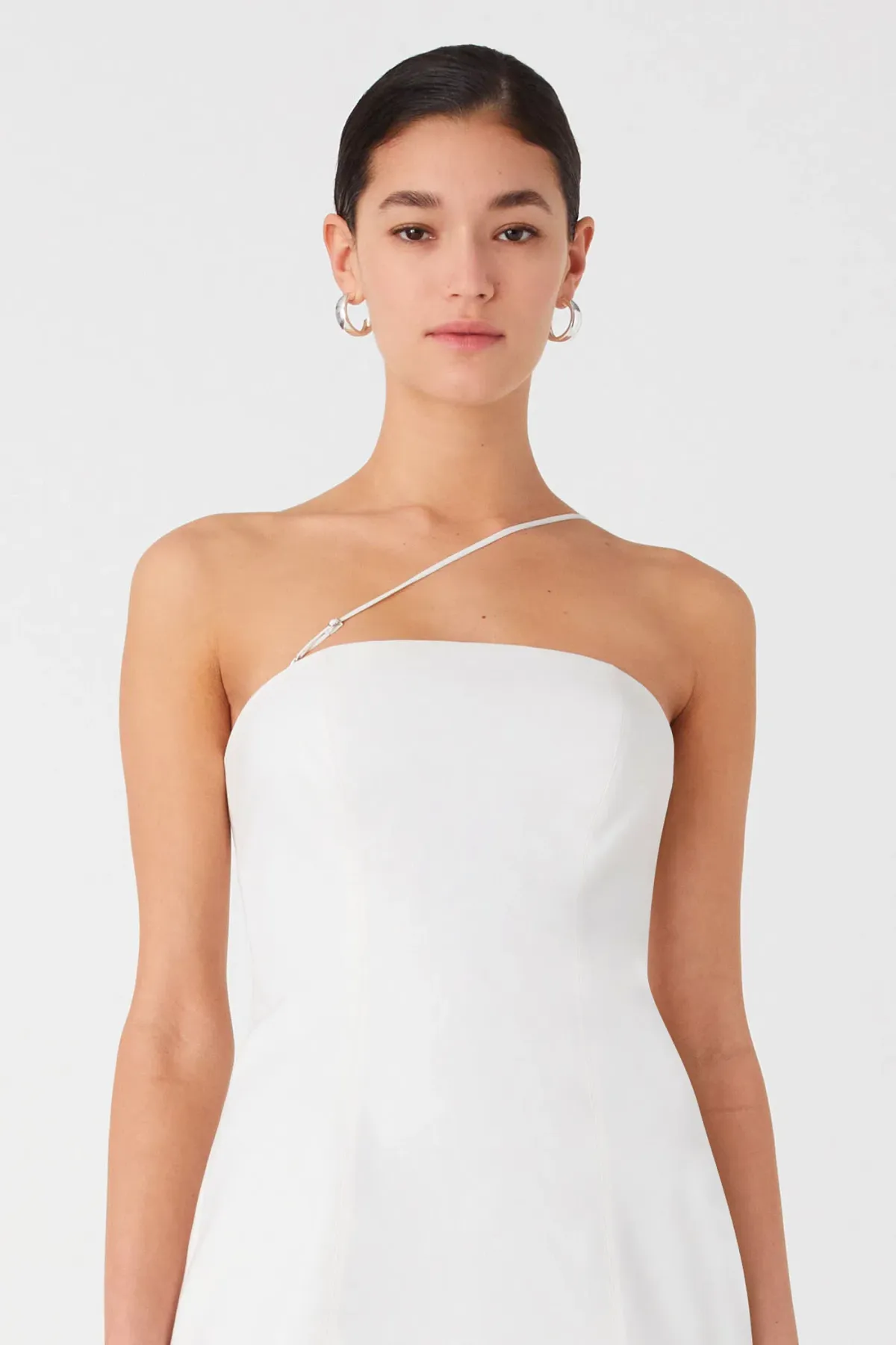 MISHA Adalynn Cotton Mini Dress Ivory Size 8  - Image 3