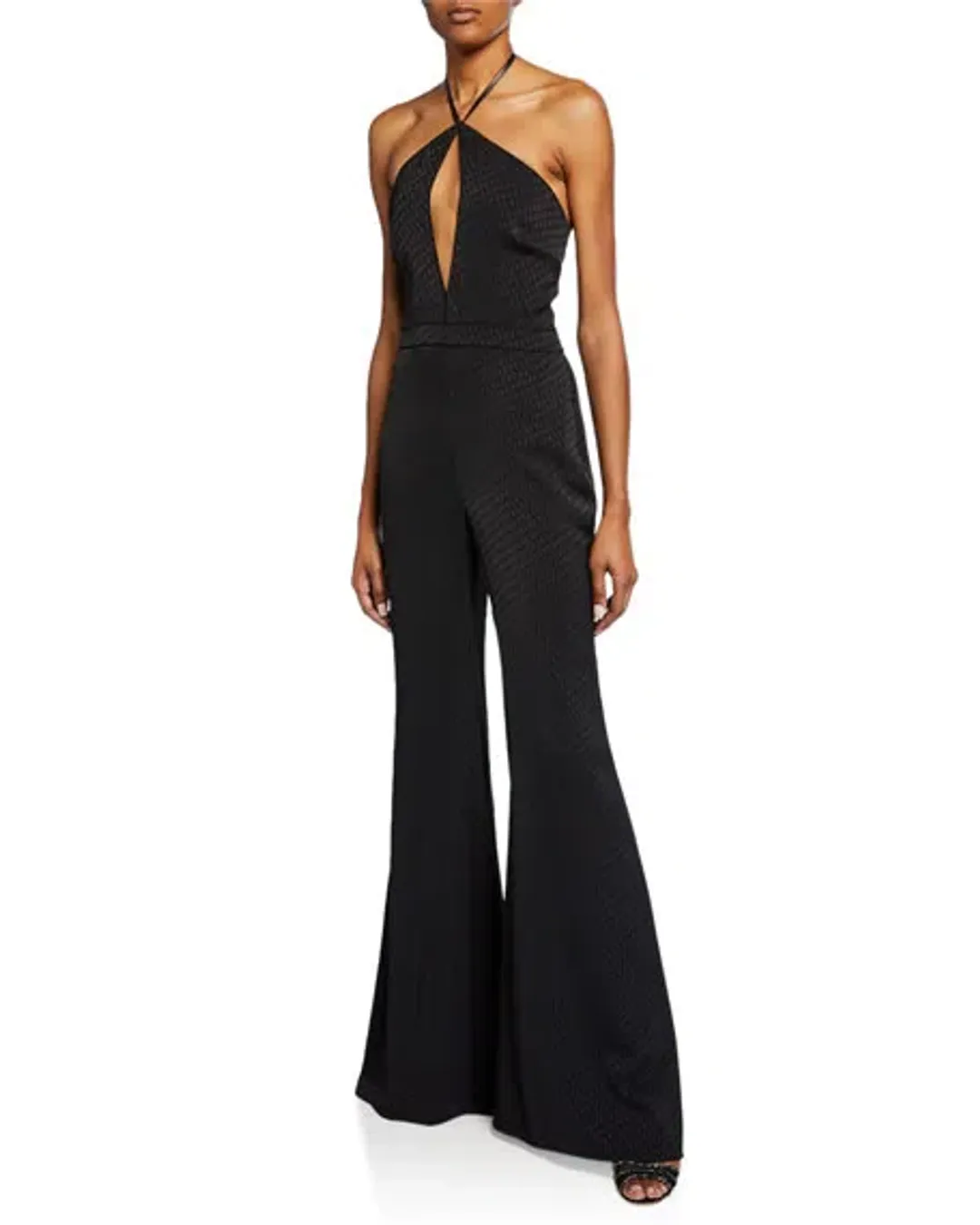 Alexis Naila Wide Leg Halter Jumpsuit Black Size 10 for rent on The Volte - main image