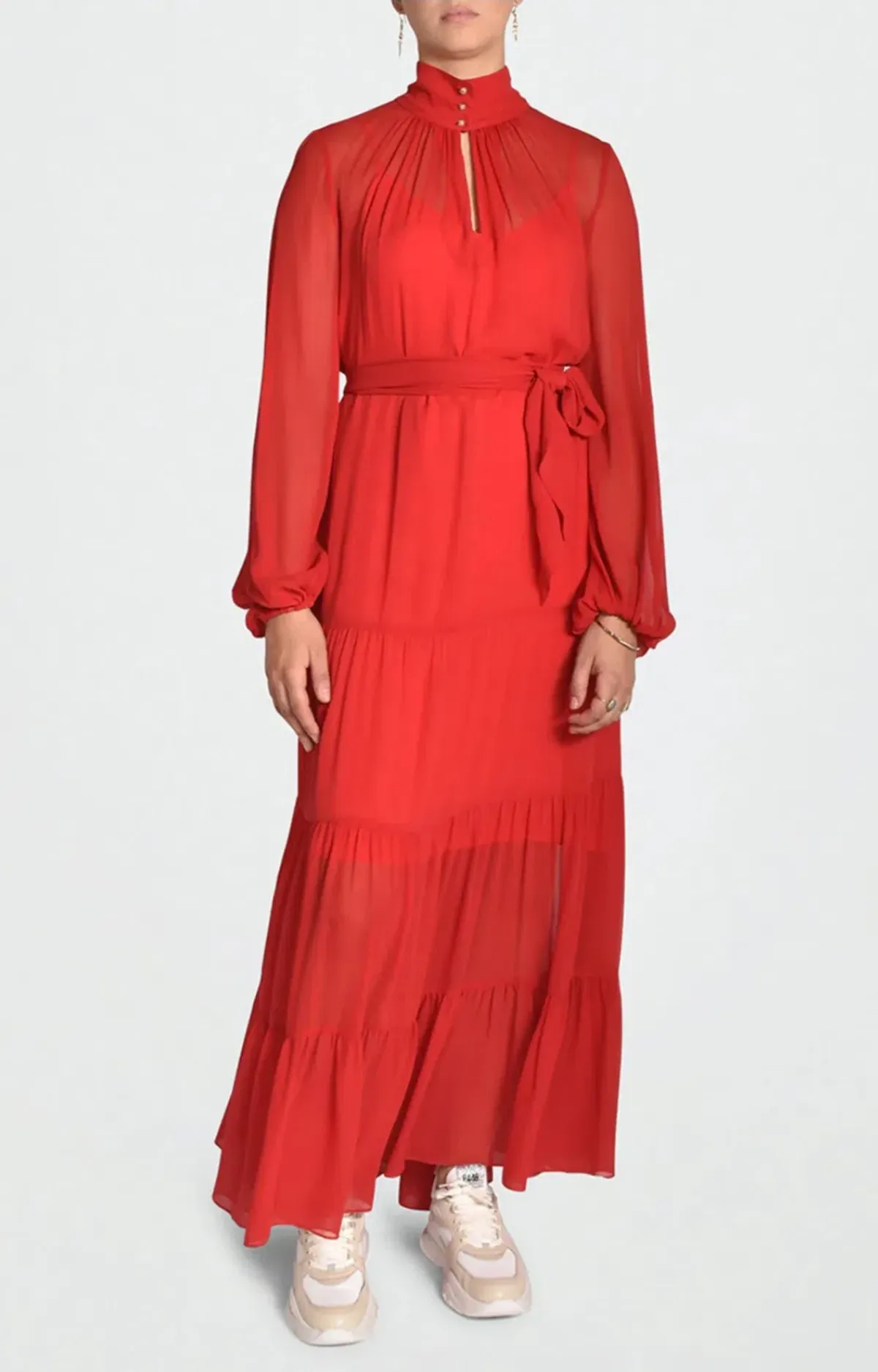 Husk Ruby Maxi Dress Chilli Red Size 12 - Image 1