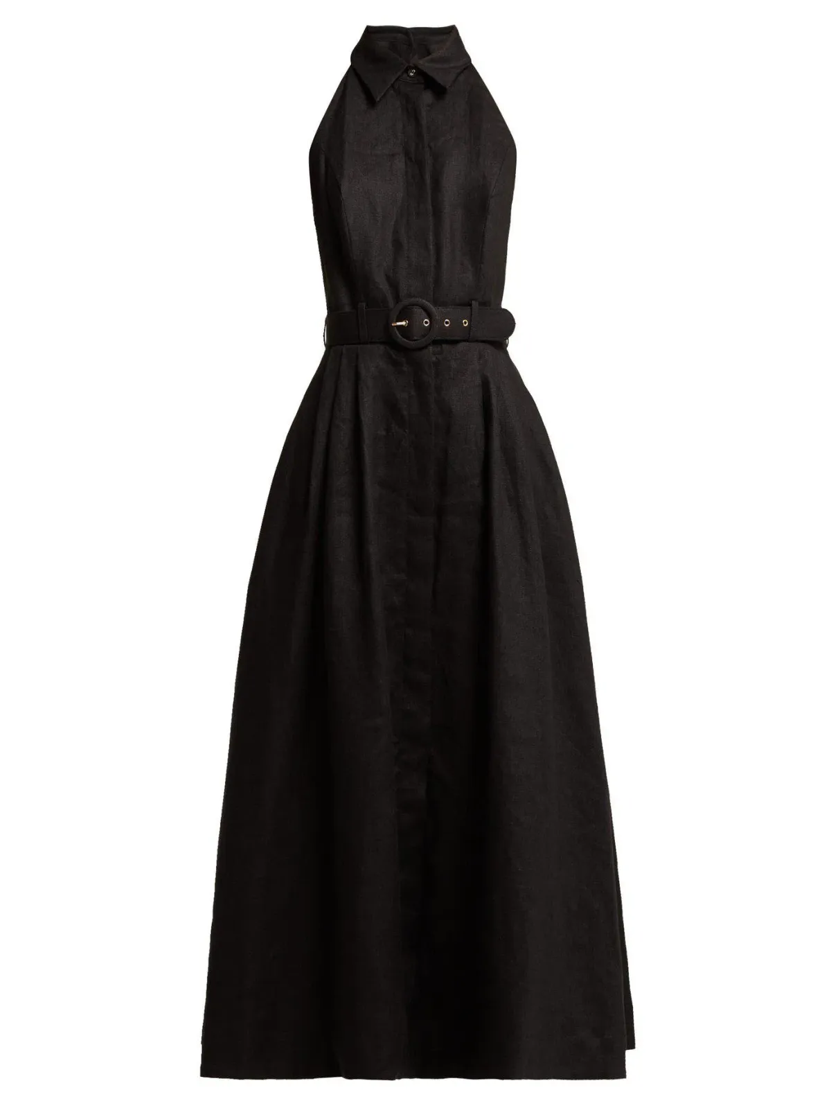 Zimmermann Primrose Halter Midi Dress Black Size 2 / AU 12 - Image 4