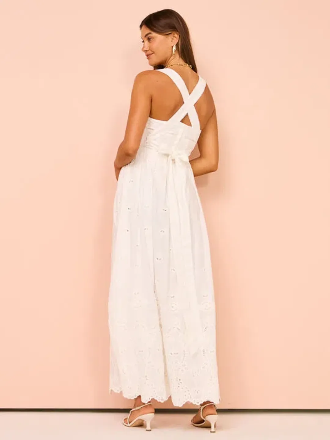 Hansen & Gretel Tulsa Maxi Dress In White Jasmine Size XL / AU 14 for rent on The Volte - main image