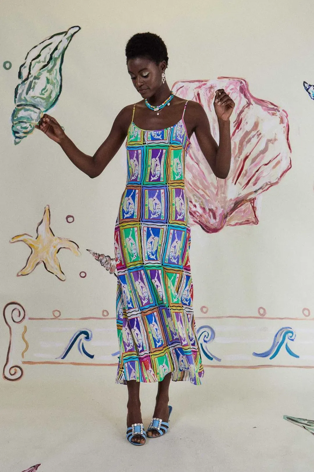 Rixo Holly Mermaid Dress Multi Size S/UK 10 for rent on The Volte - main image