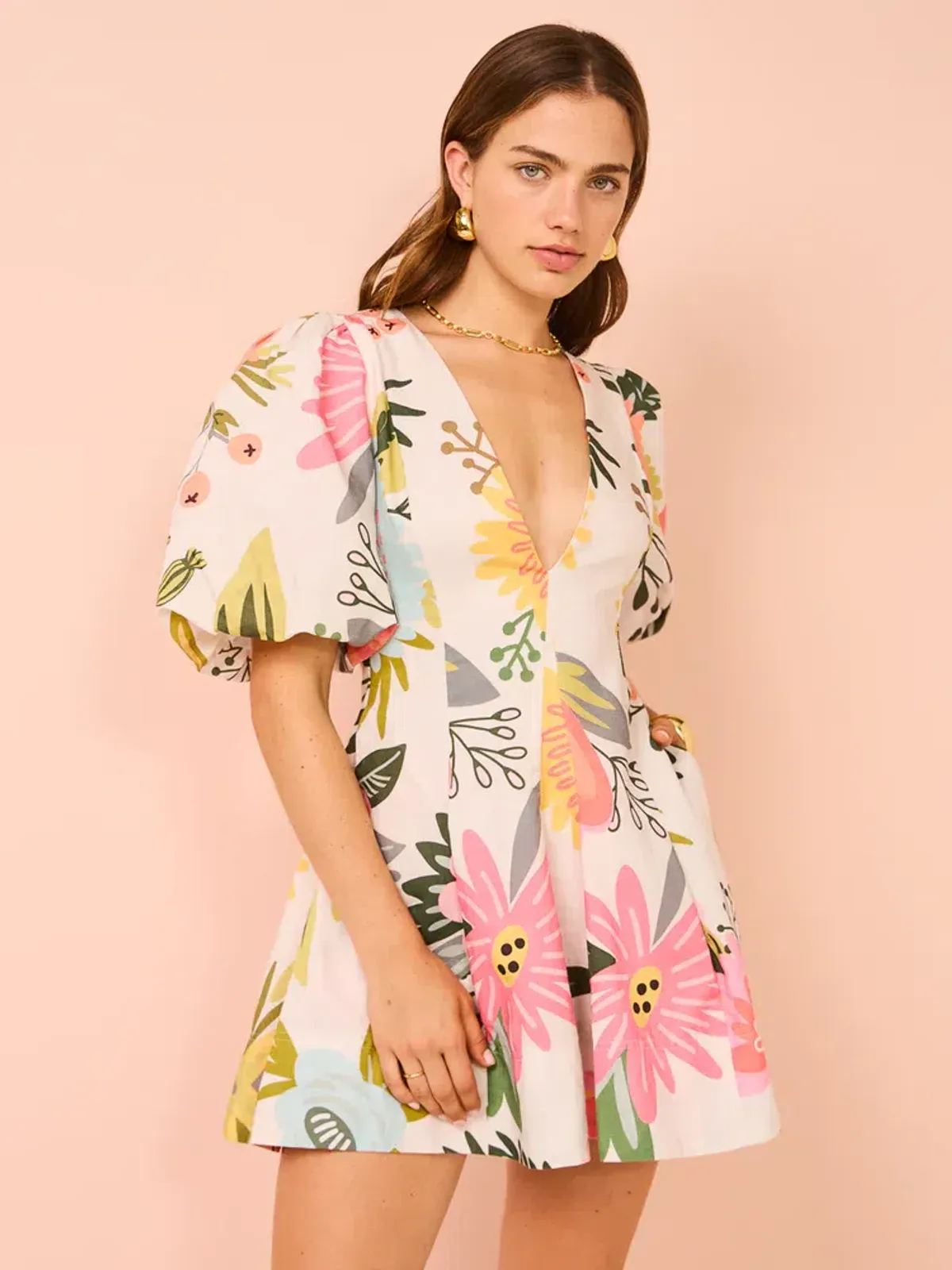 By Nicola Wavy Mini Dress In Potpourri Size 8 - Image 4