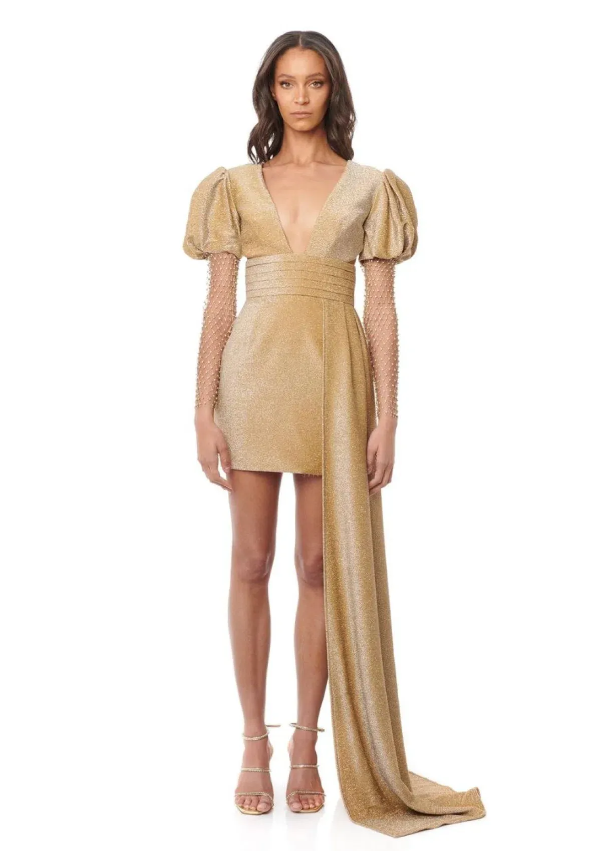 Eliya The Label Carla Mini Dress in Gold Size X-Small / AU 6 - Image 1