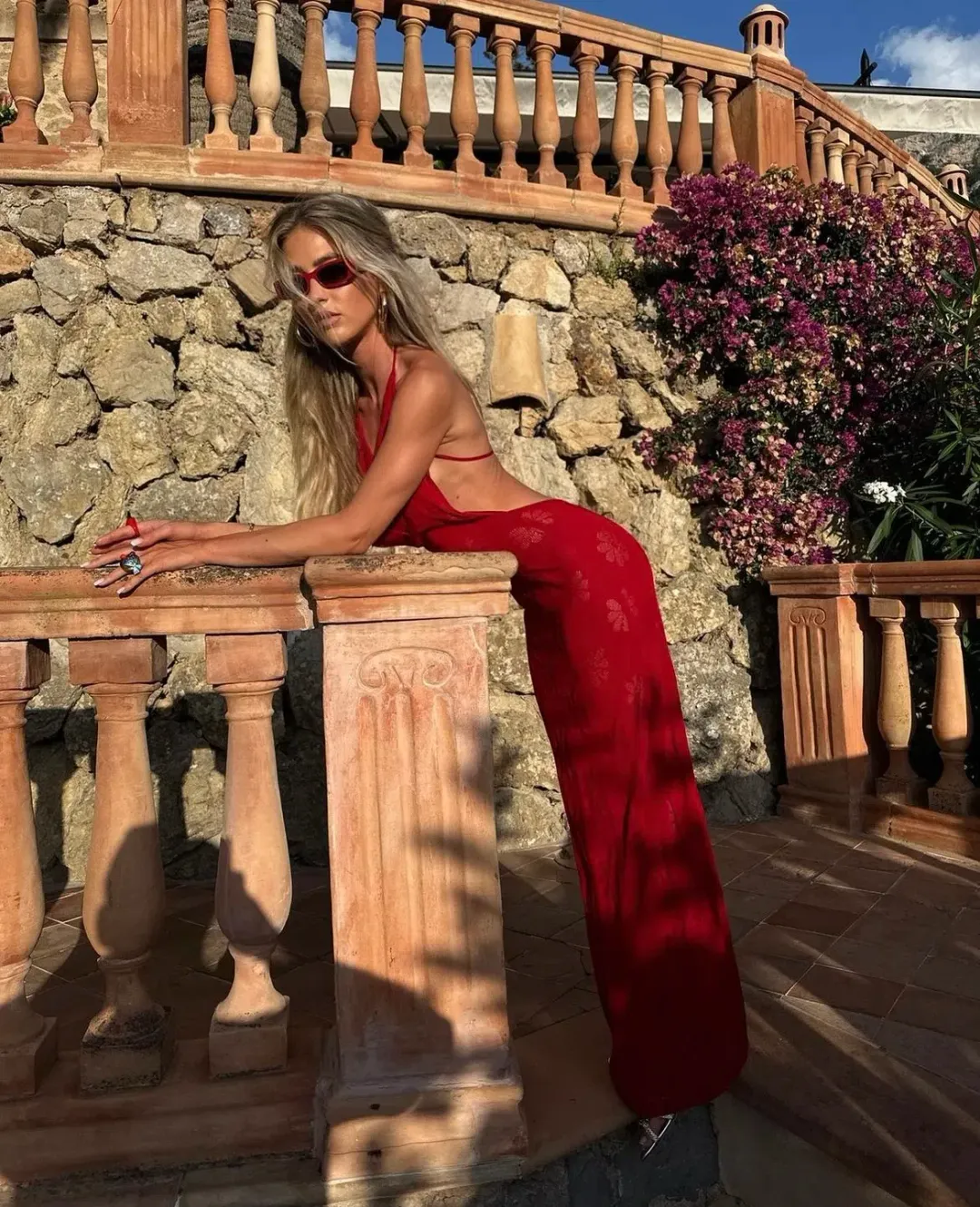 Asta Resort Klara Dress Rossa Size 8 for rent on The Volte - main image