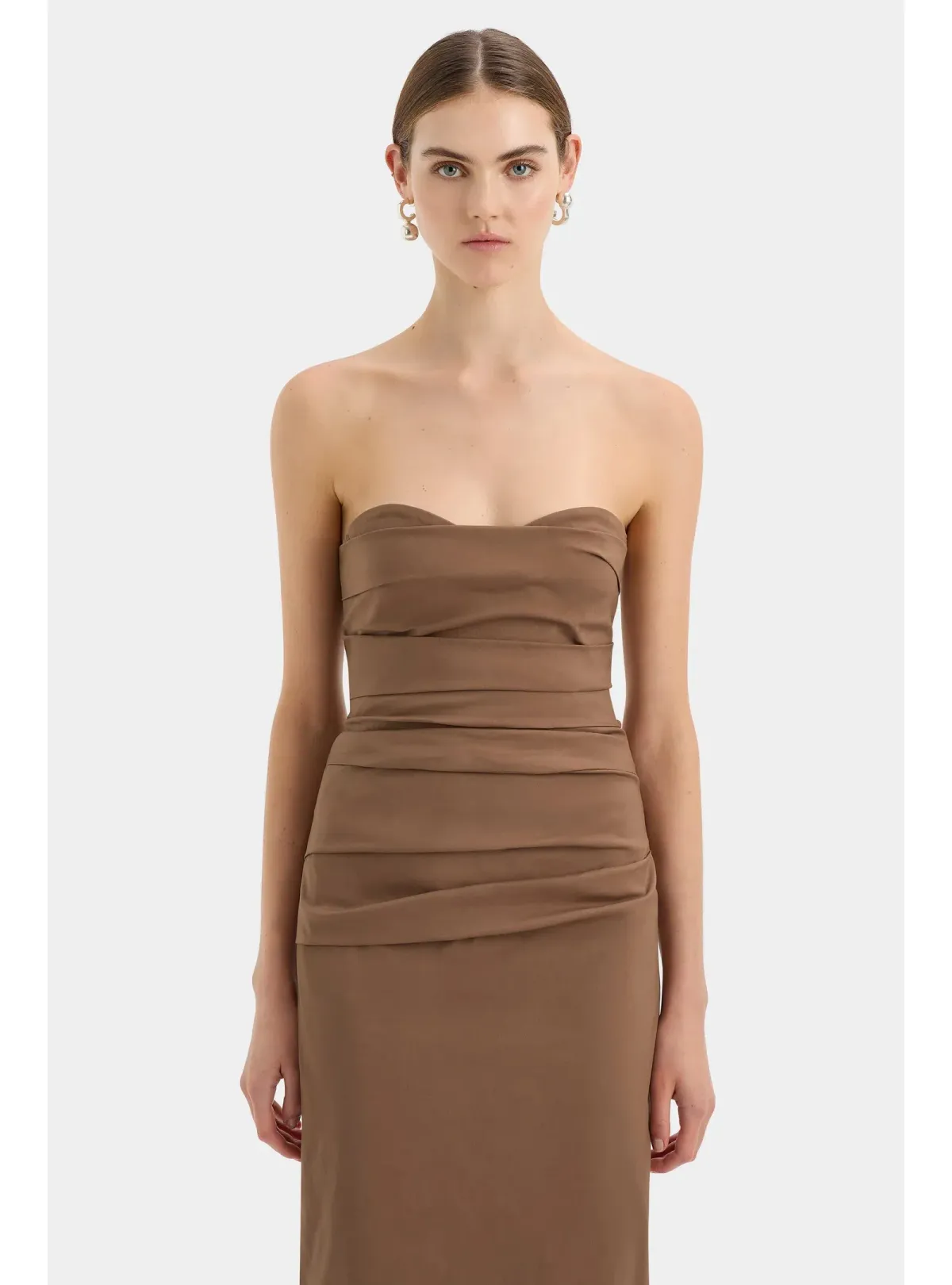 Sir the Label Alba Gown in Mocha Size AU 8 - Image 2