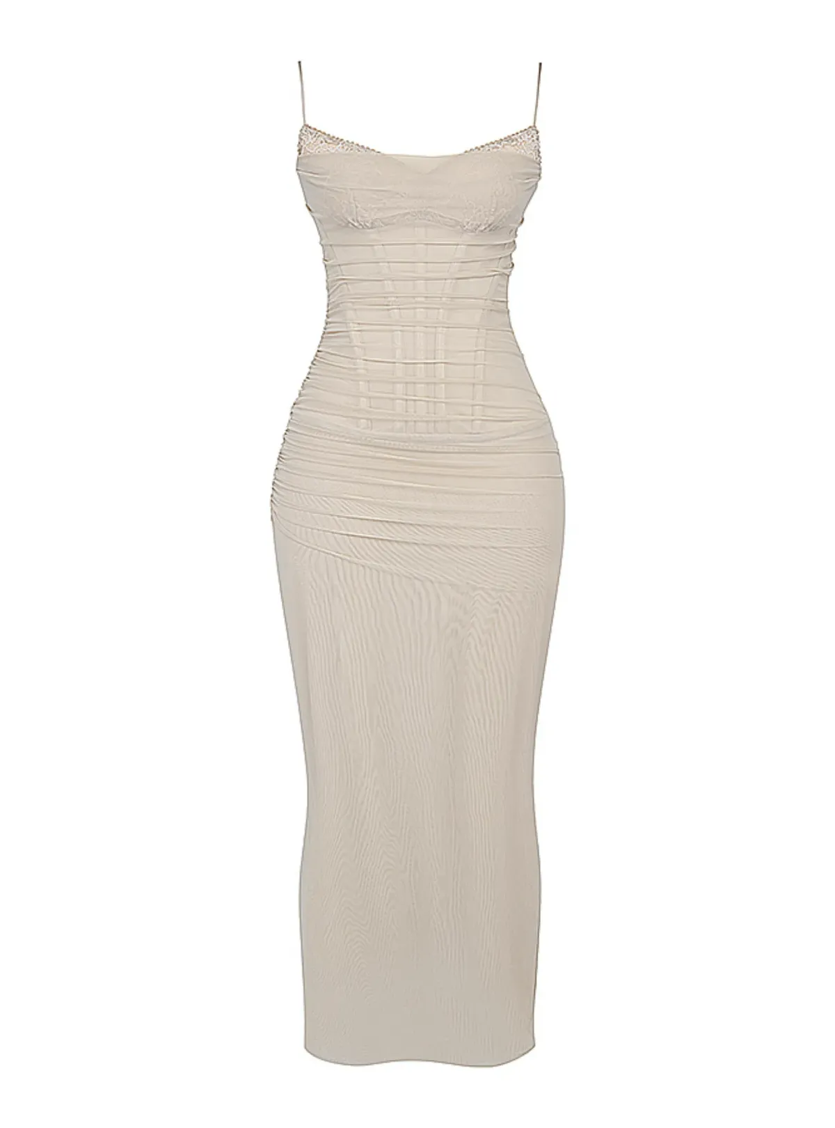 House of CB Nalini Maxi Dress in Sand Size AU 6 - Image 6