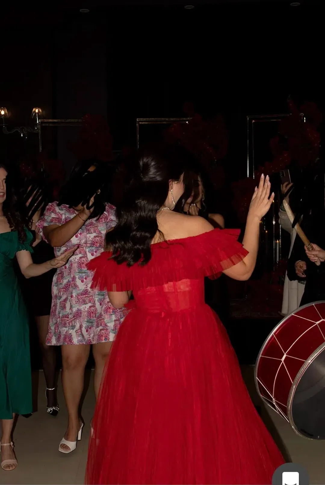 Tarik Ediz Patrice Tulle Gown Red Size 8 for rent on The Volte - main image