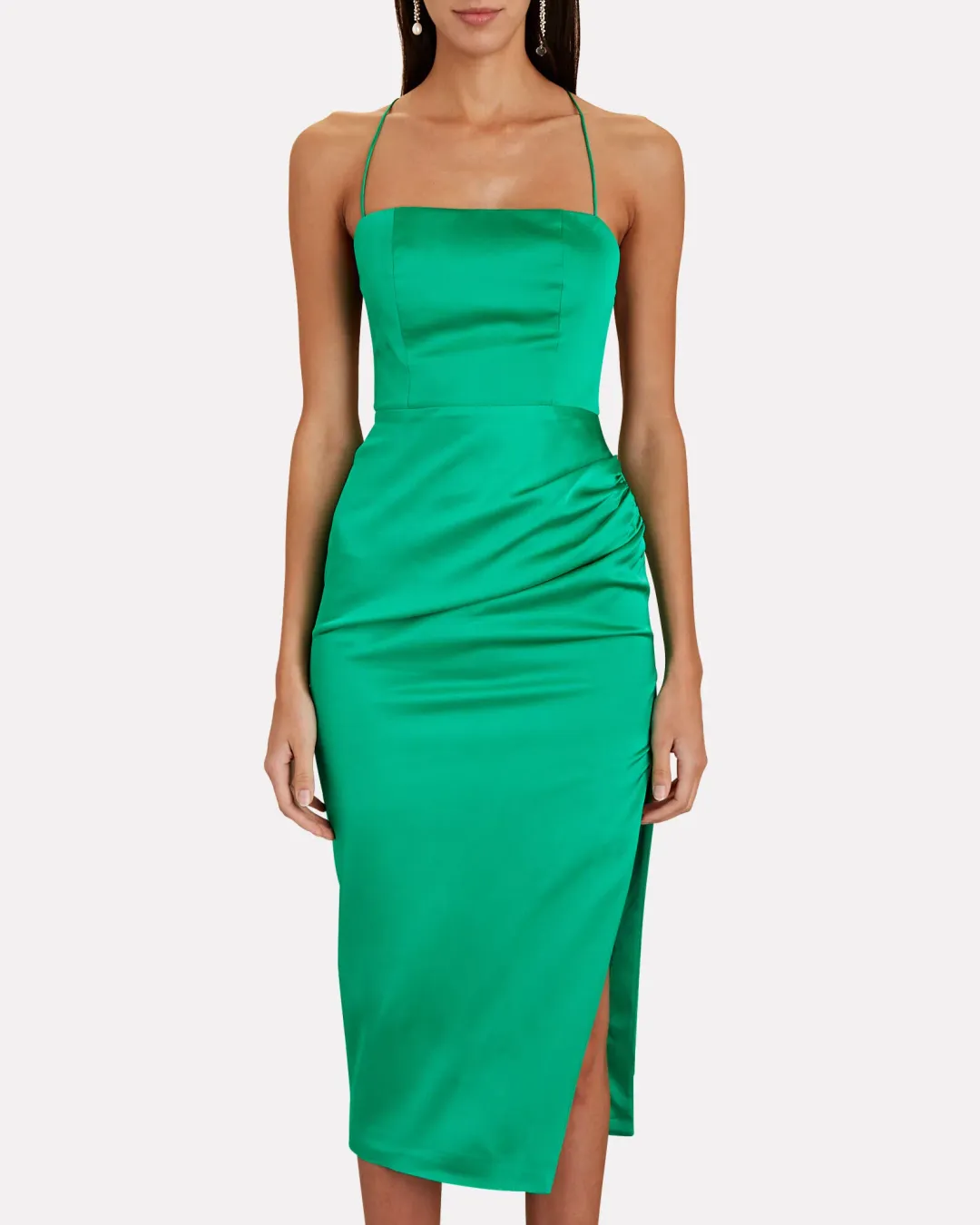 Manning Cartell Miami Heat Tie Back Midi Backless Dress Green Size 6 for rent on The Volte - main image