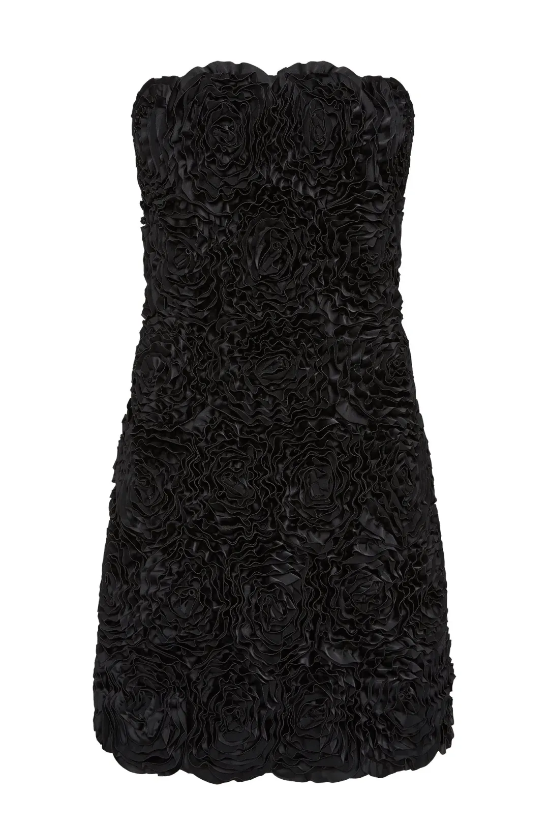 Aje Gazer Rosette Mini Dress Black Size 8 for rent on The Volte - main image