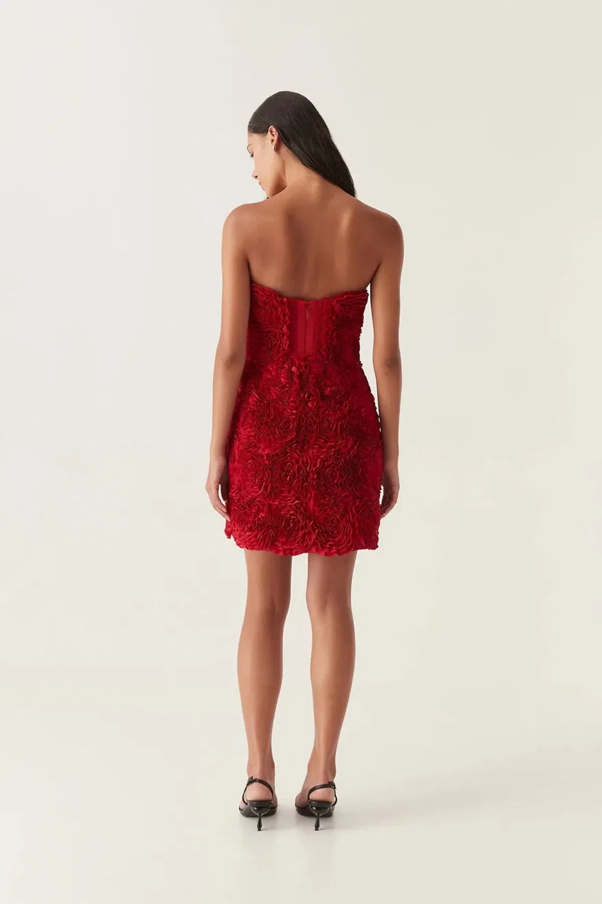 Aje Gazer Rosette Mini Dress Scarlet Red Size 8 - Image 2