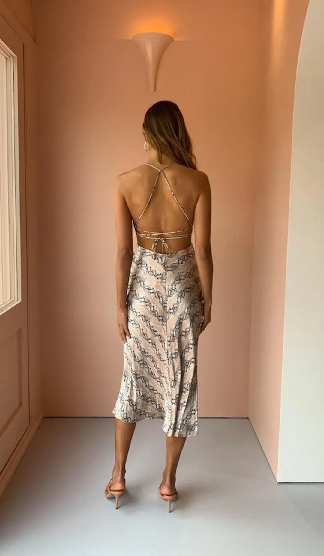 Bec & Bridge Python Midi Dress Snake Print Size 12 for rent on The Volte - main image