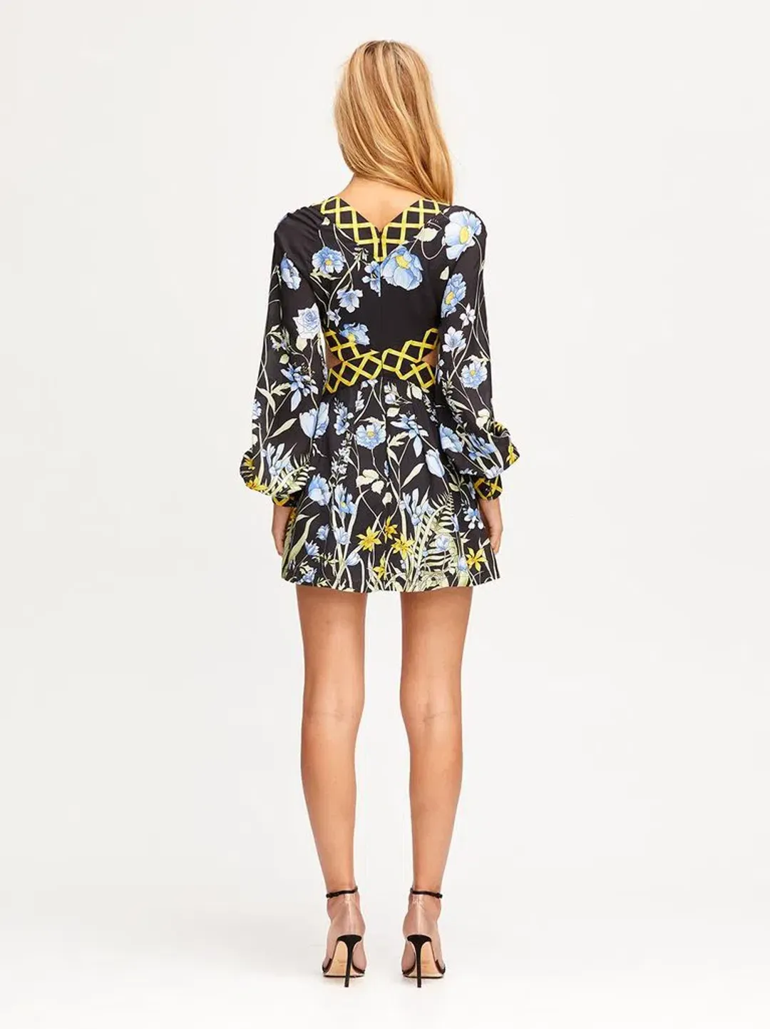 Alice McCall Flower Girl Cut Out Mini Dress Black Size 4  for rent on The Volte - main image