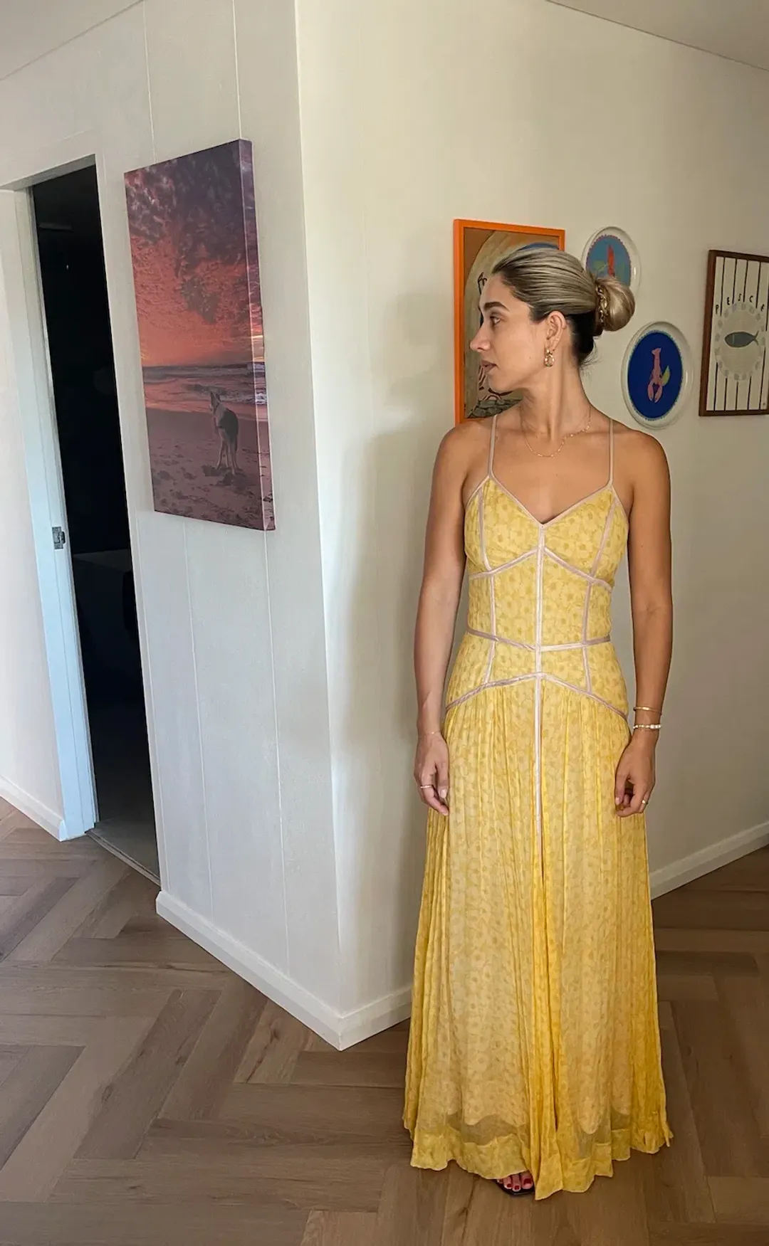 We Are Kindred A-line Dress in Yellow Size XS / AU 6 for rent on The Volte - main image