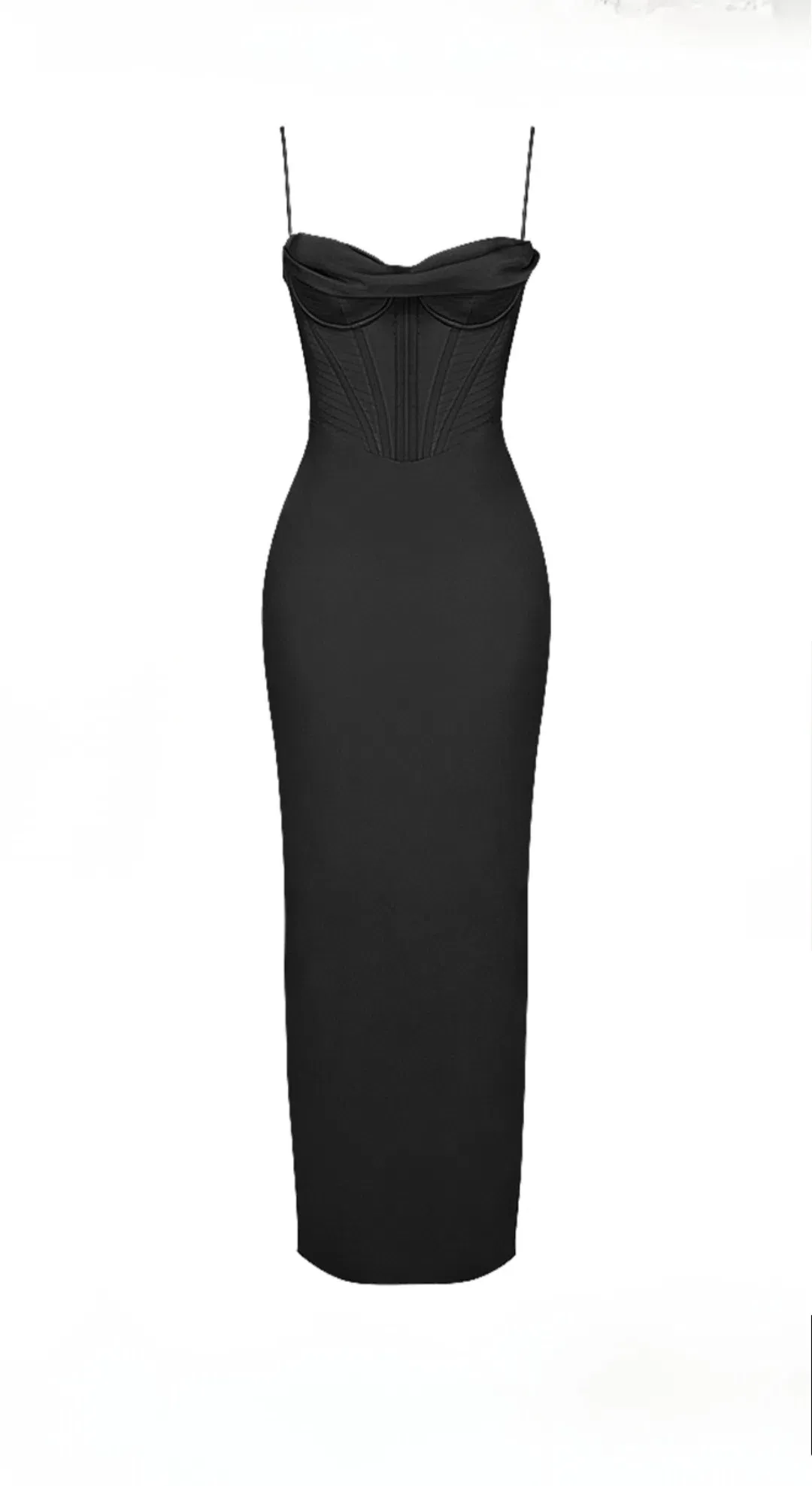 House of CB Charmaine Corset Maxi Dress Shortened Black Size L / AU 12 (Plus Cups) for rent on The Volte - main image