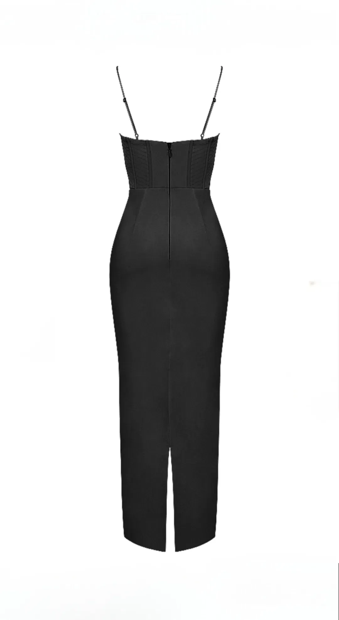 House of CB Charmaine Corset Maxi Dress Shortened Black Size L / AU 12 (Plus Cups) for rent on The Volte - main image