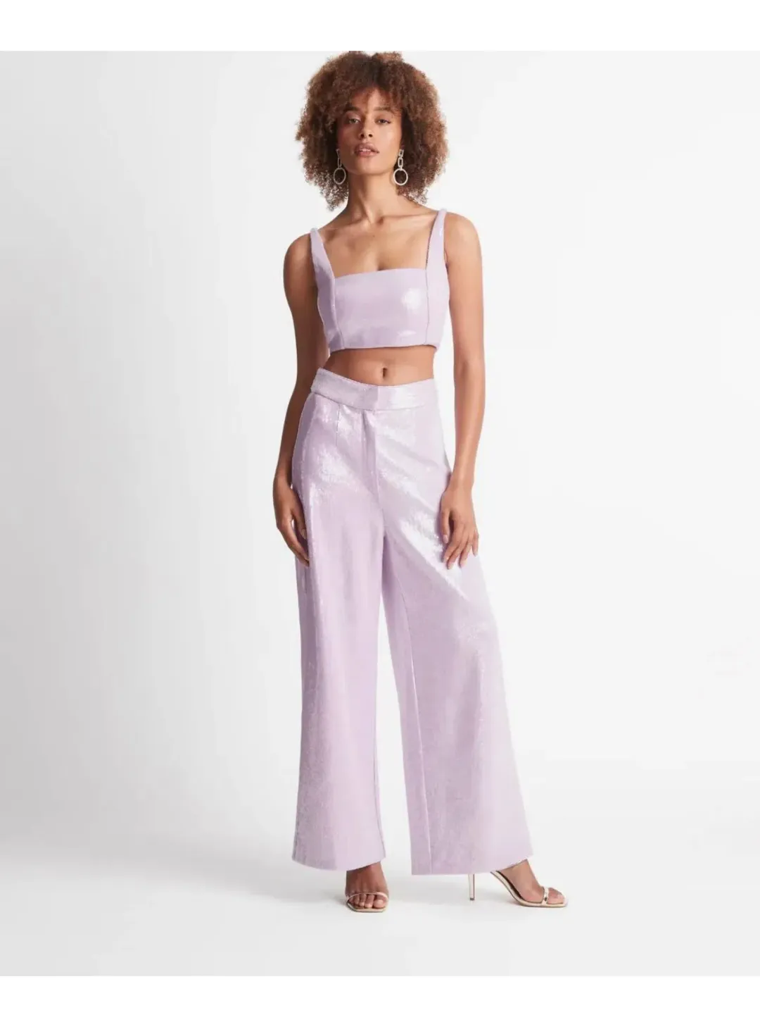 Sheike Cleo Sequin Jacket & Pants Set Lilac Size AU 14 for rent on The Volte - main image