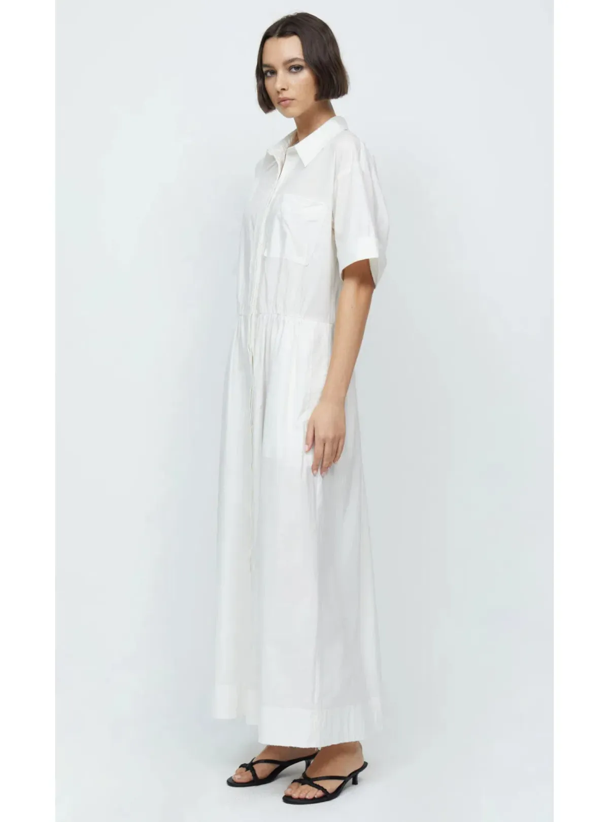 Bec & Bridge Lenna Maxi Shirt Dress Ivory Size AU 10 - Image 2