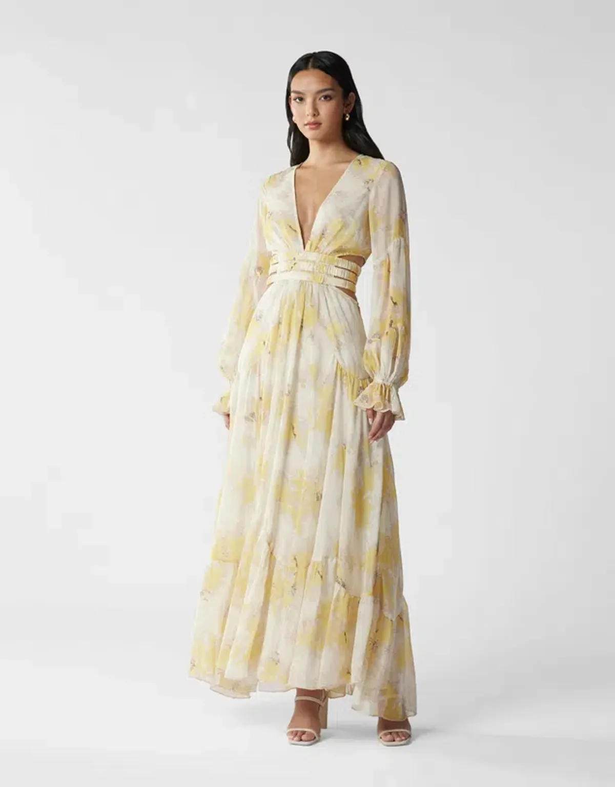 MVN La Lumber Maxi Dress Floral Print Size AU 10 - Image 3