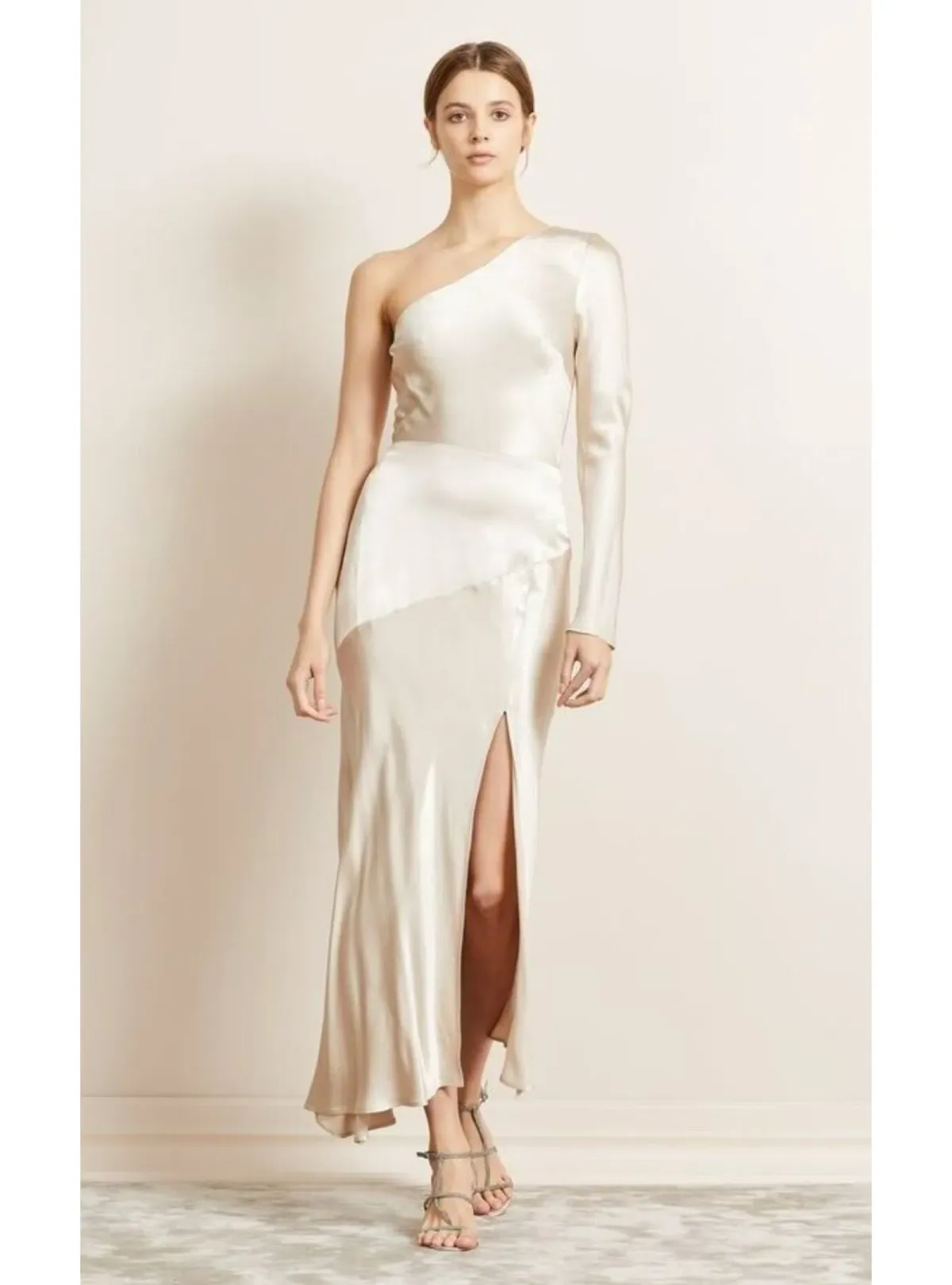 Bec & Bridge Moon Dance Asym Dress Sand Size AU 10 - Image 1