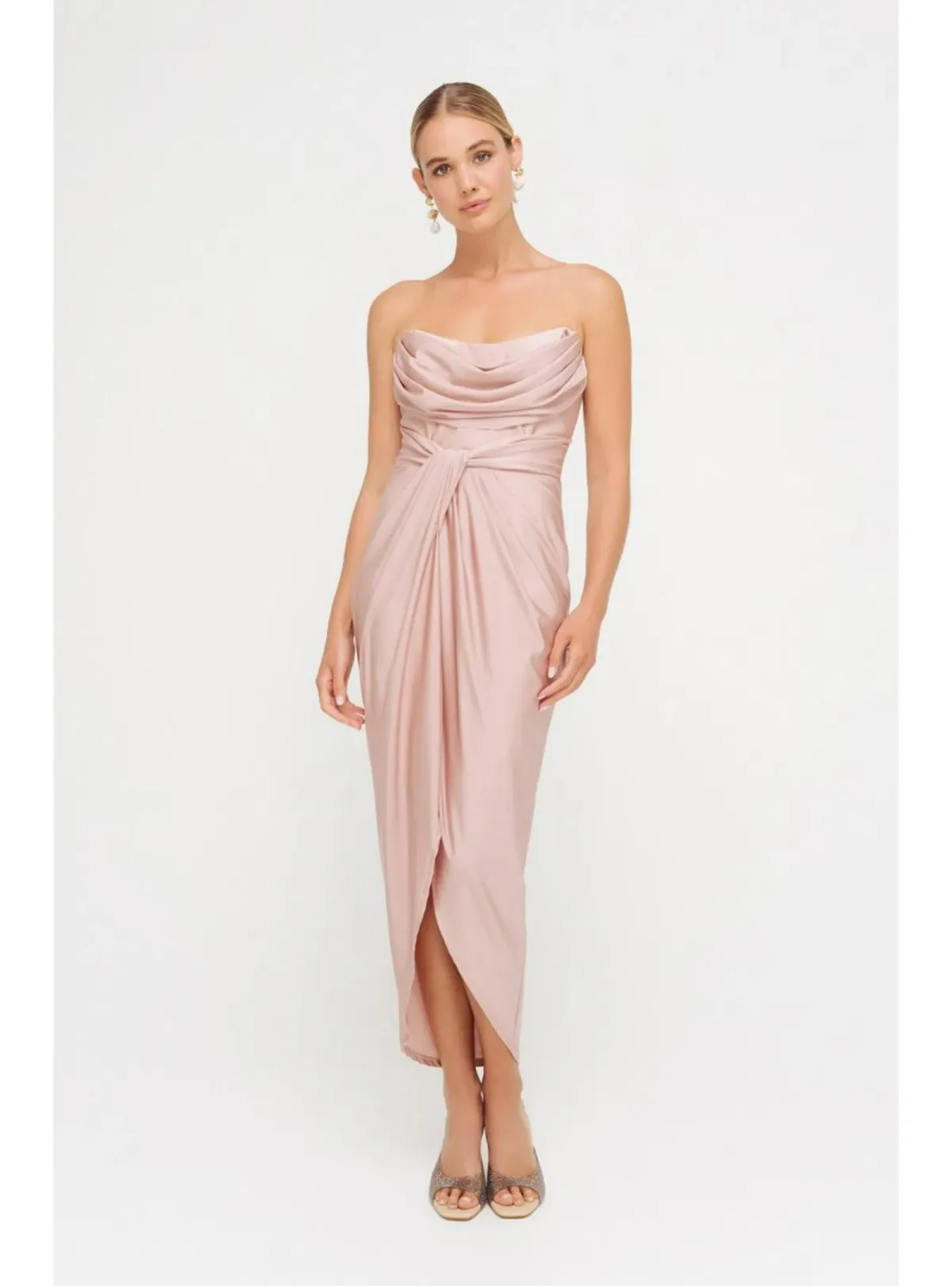 Sheike Cosmopolitan Dress in Blush Size AU 14  - Image 1