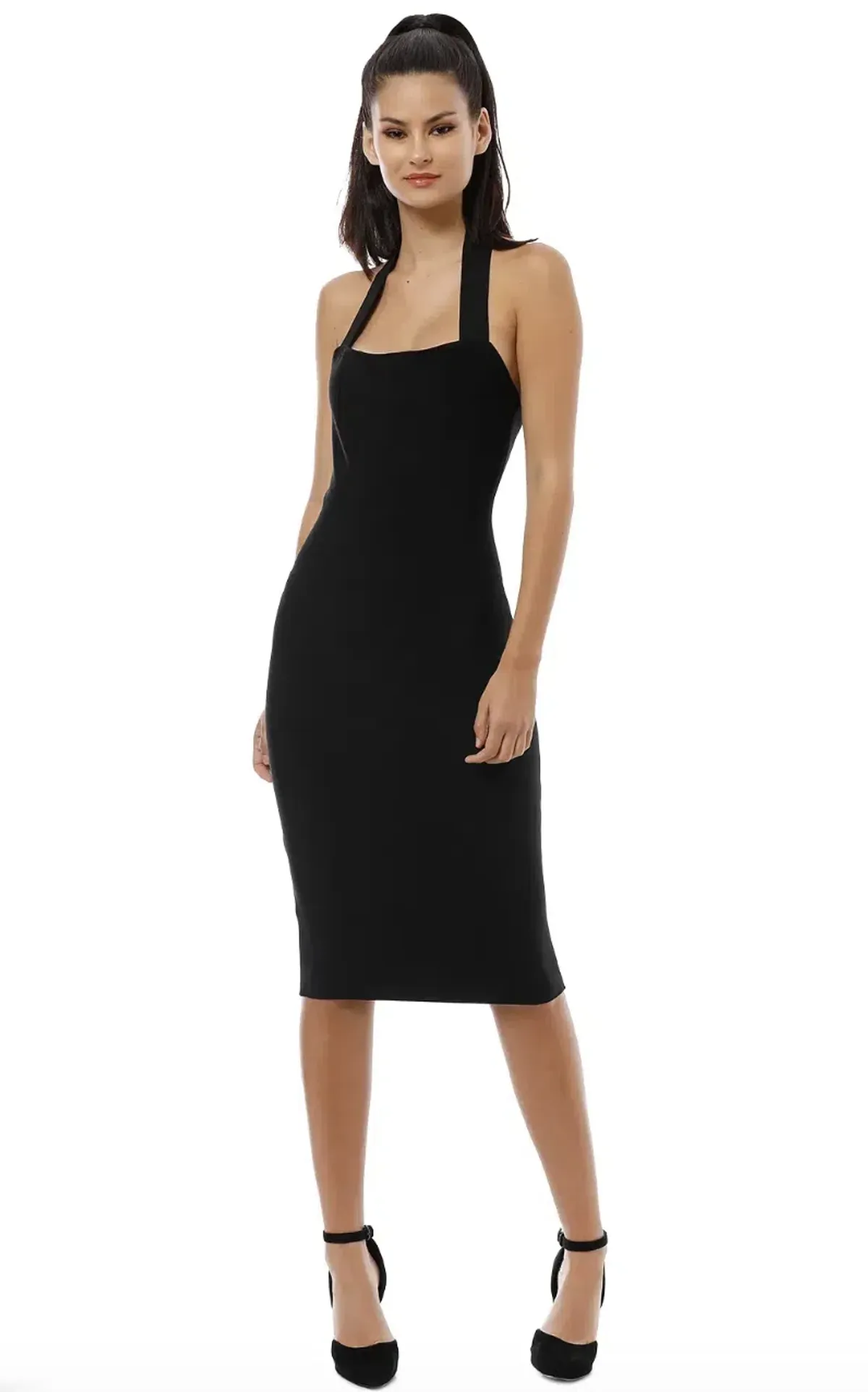 MISHA Julia Midi Dress Black Size 12 - Image 1