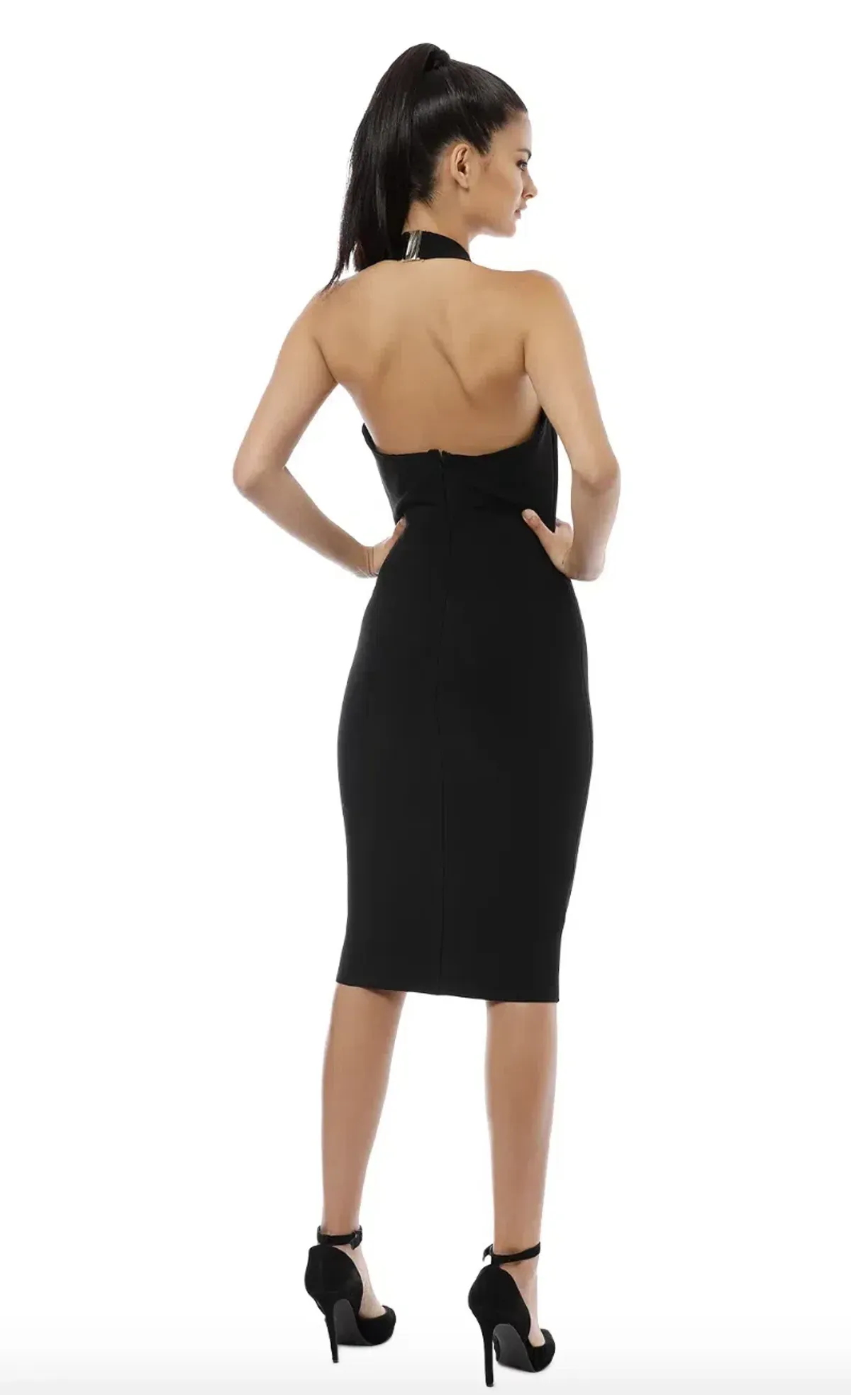 MISHA Julia Midi Dress Black Size 12 - Image 3