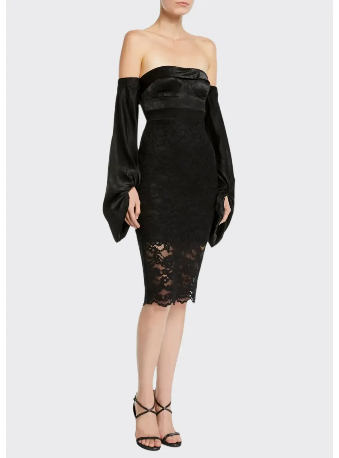 Misha Constance Midi Dress Black Size 14  for rent on The Volte - main image