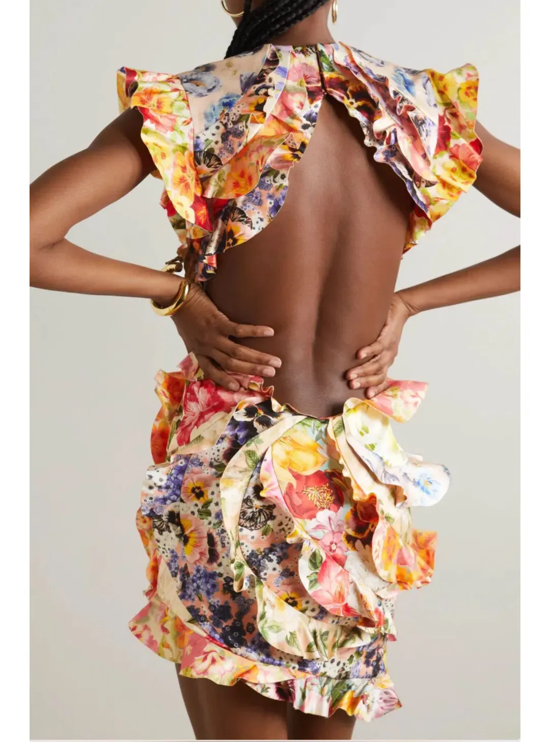 Zimmermann Wonderland Frill Mini Dress Patchwork Paisley Size 1 / AU 10  for rent on The Volte - main image