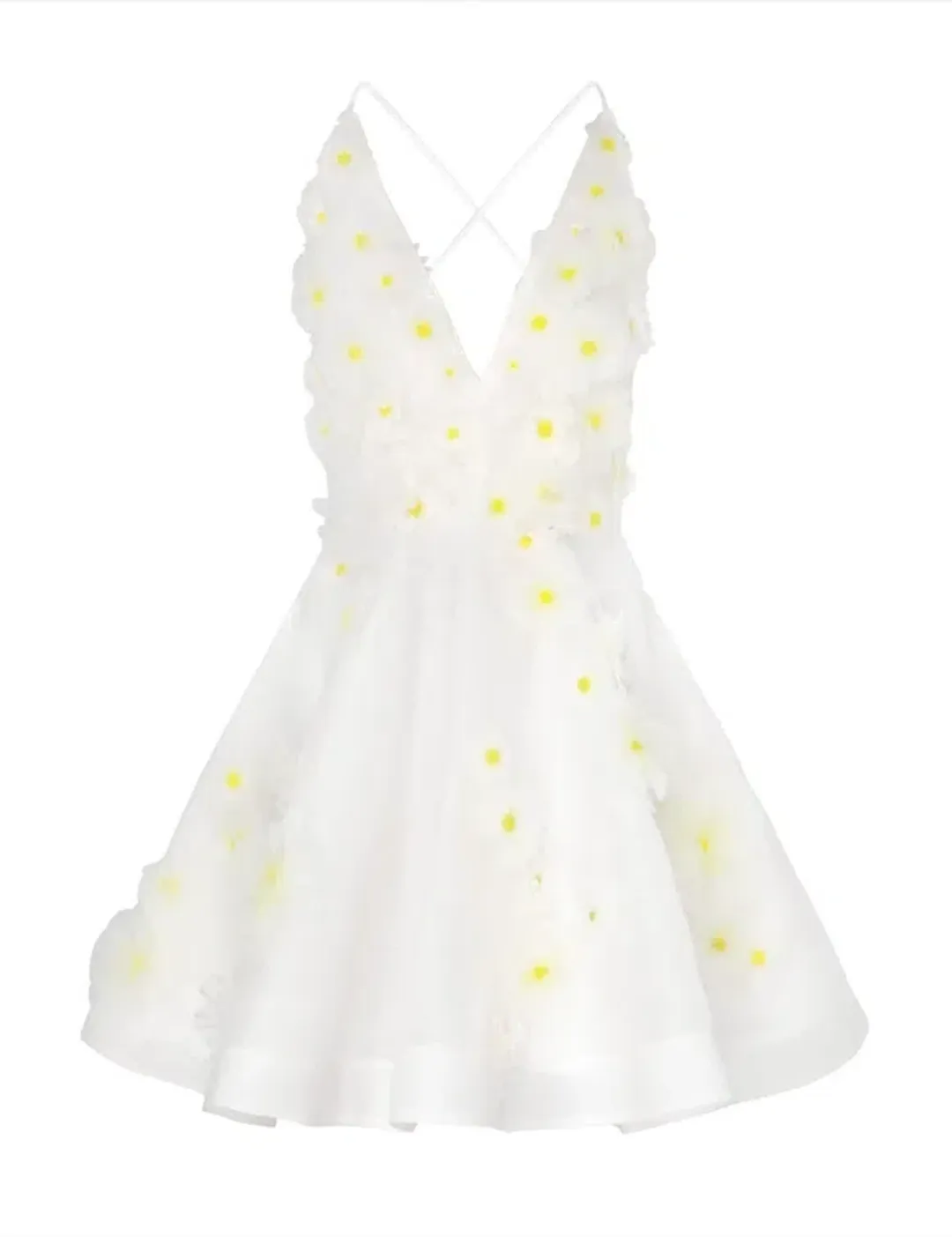 Zimmermann Matchmaker Daisy Mini Dress Ivory Size 2 / AU 12  for rent on The Volte - main image