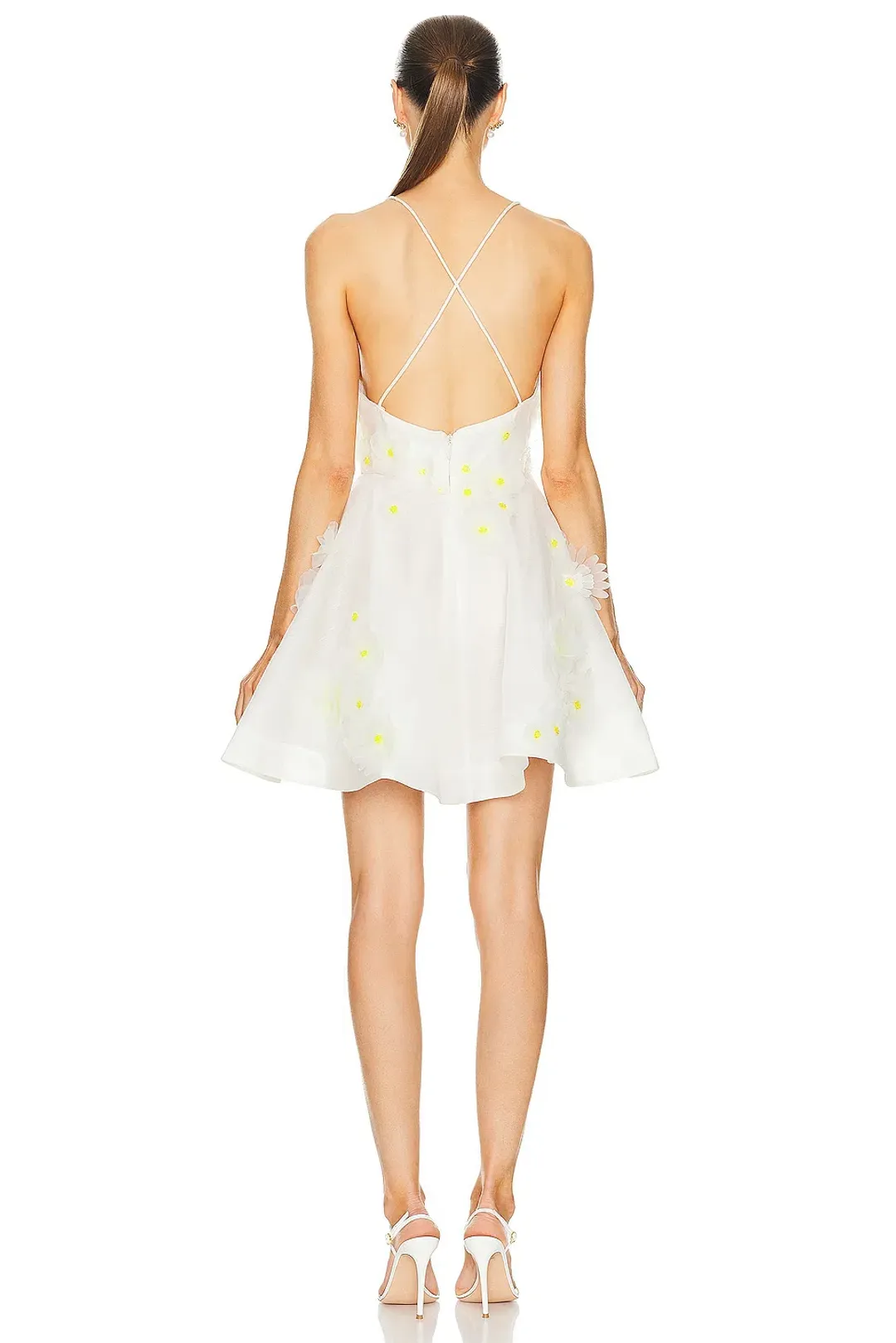 Zimmermann Matchmaker Daisy Mini Dress Ivory Size 2 / AU 12  for rent on The Volte - main image