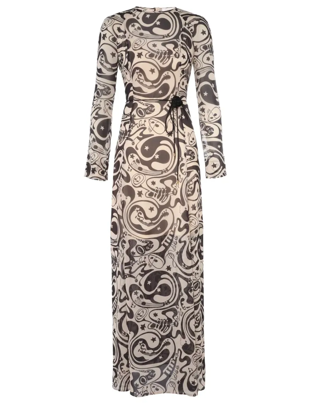 Zimmermann The Matchmaker Sheath Dress in Black/Tea Abstract Musical Size 0/8 AU for rent on The Volte - main image