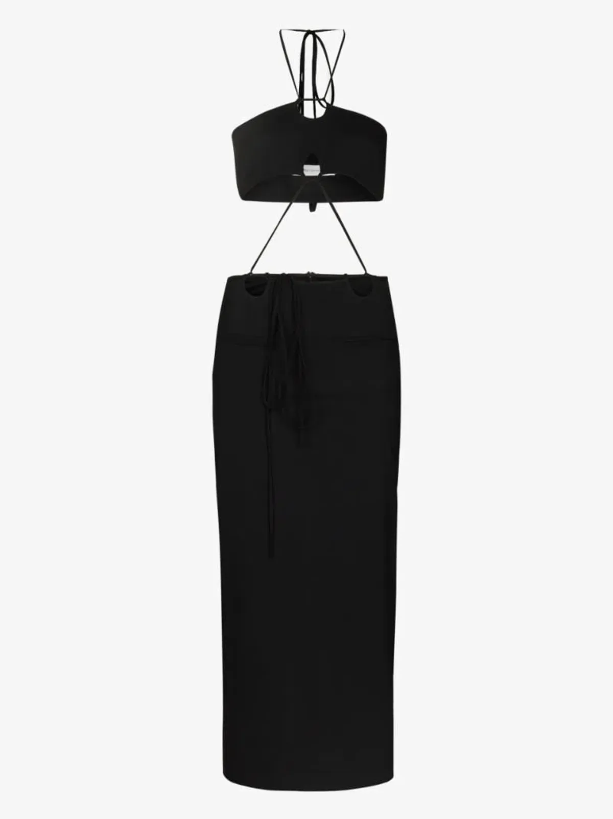 Christopher Esber  Disconnect Halter Tie Dress Black Size 14 AU - Image 3