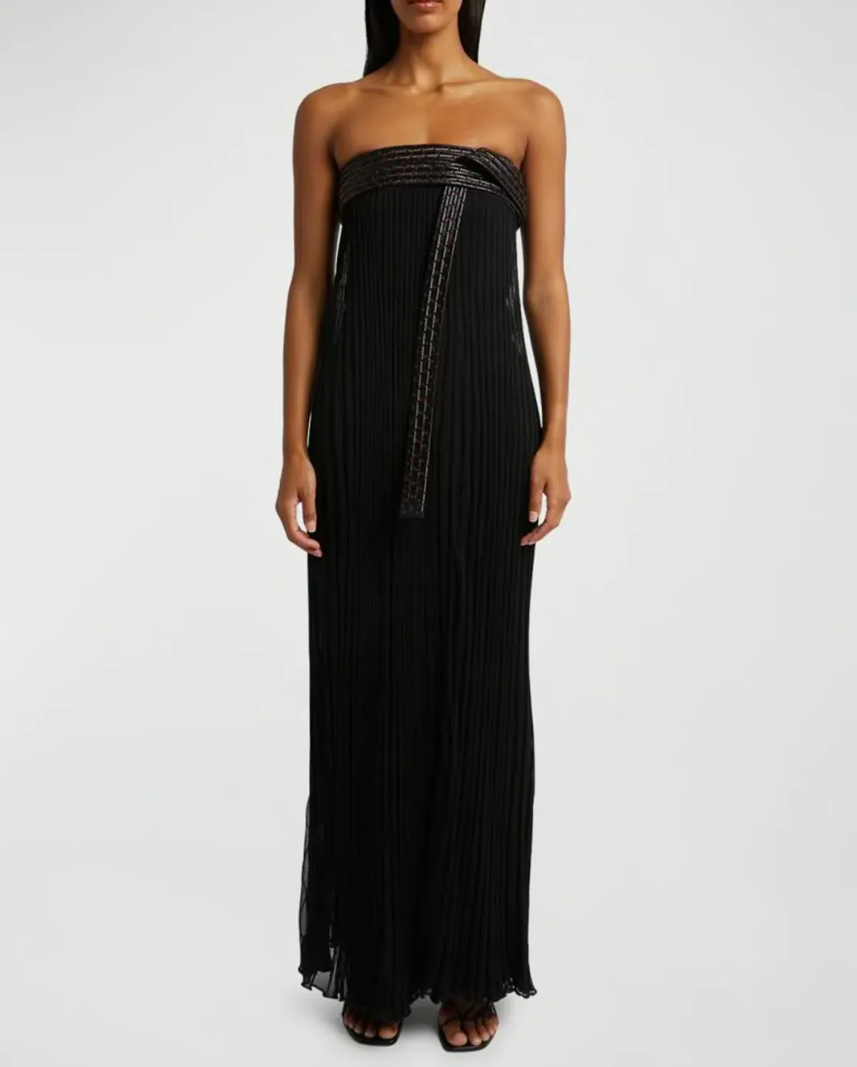 Christopher Esber Shadow Line Knit Maxi Gown Black Size S/Au 8  - Image 1